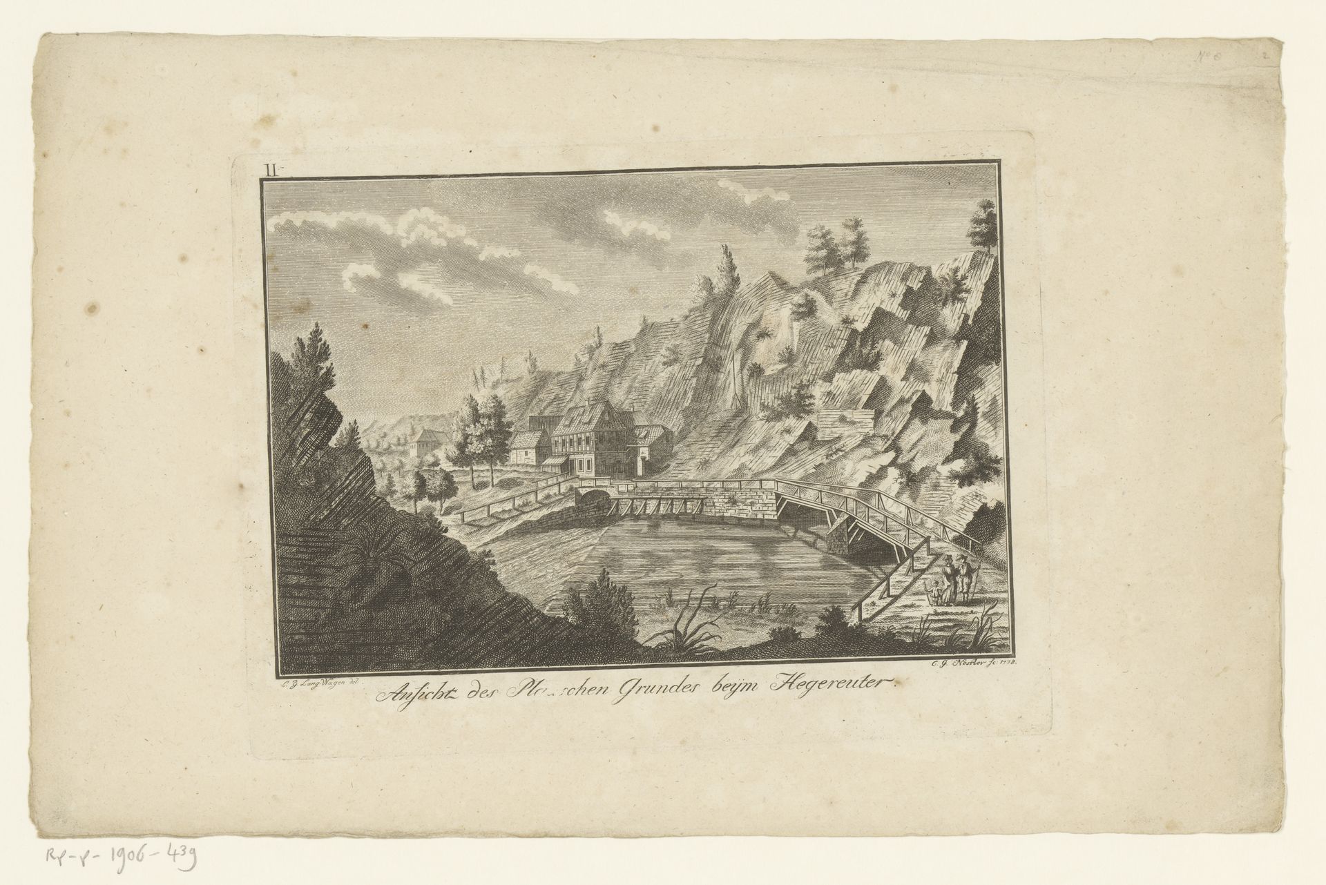 Gezicht op de Plauschen Grund bij Hegereuter by Carl Gottfried Nestler
