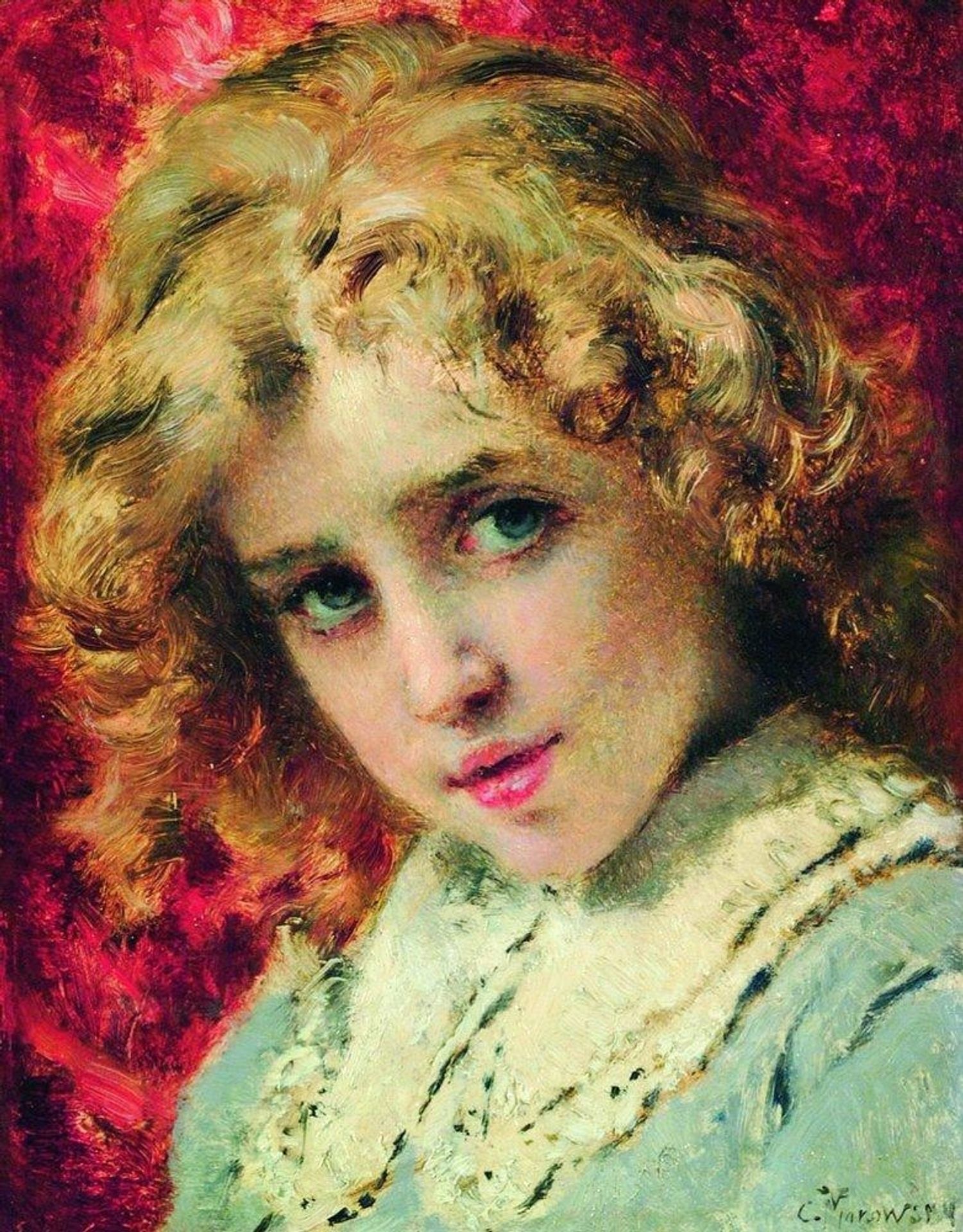 Head of Child (Portrait of the Son Konstantin) by Konstantin Egorovich Makovsky