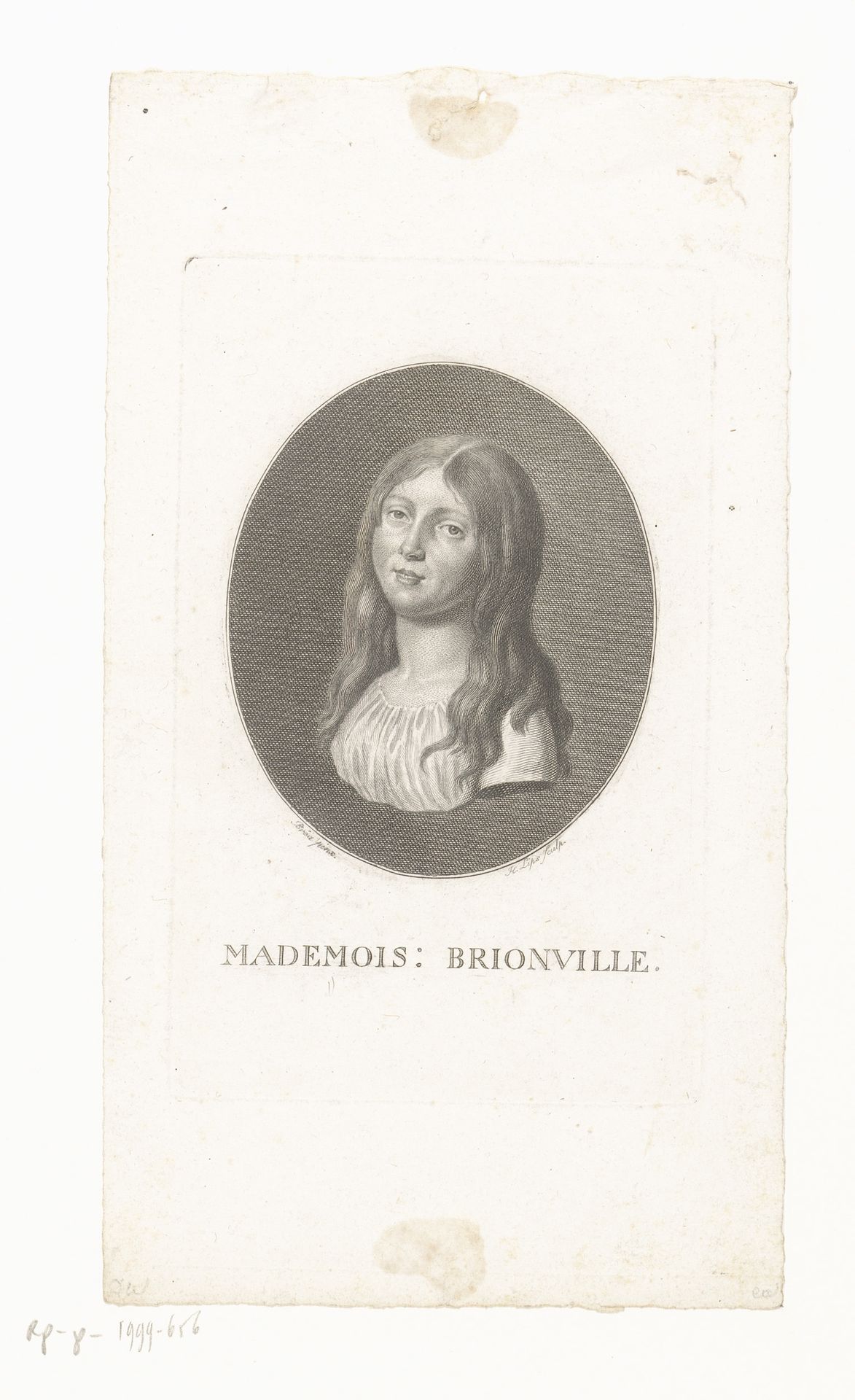 Portret van Augustine Sophie de Blanqui by Johann Heinrich Lips