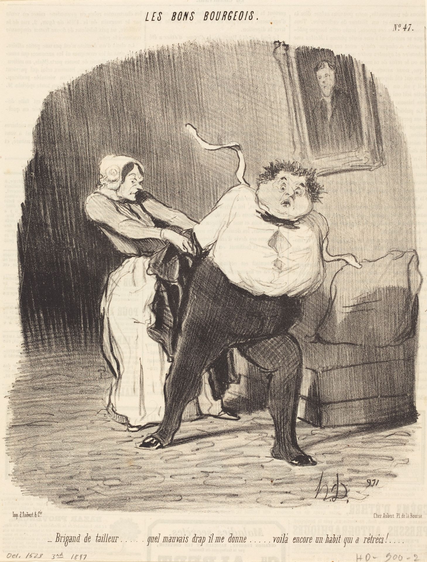 Brigand de tailleur... encore un habit... rétréci! by Honoré Daumier