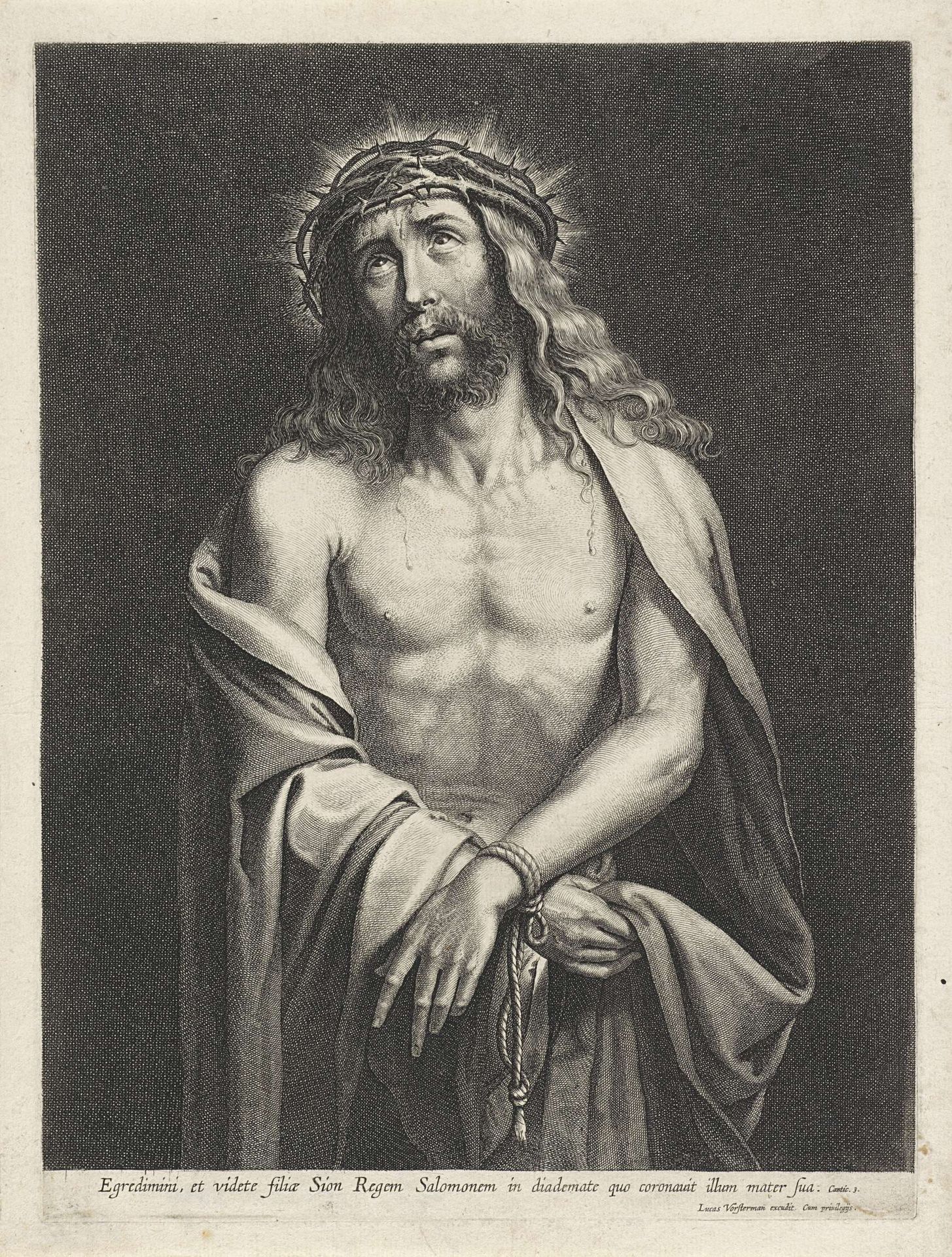 Christus als Man van Smarten by Lucas Vorsterman I