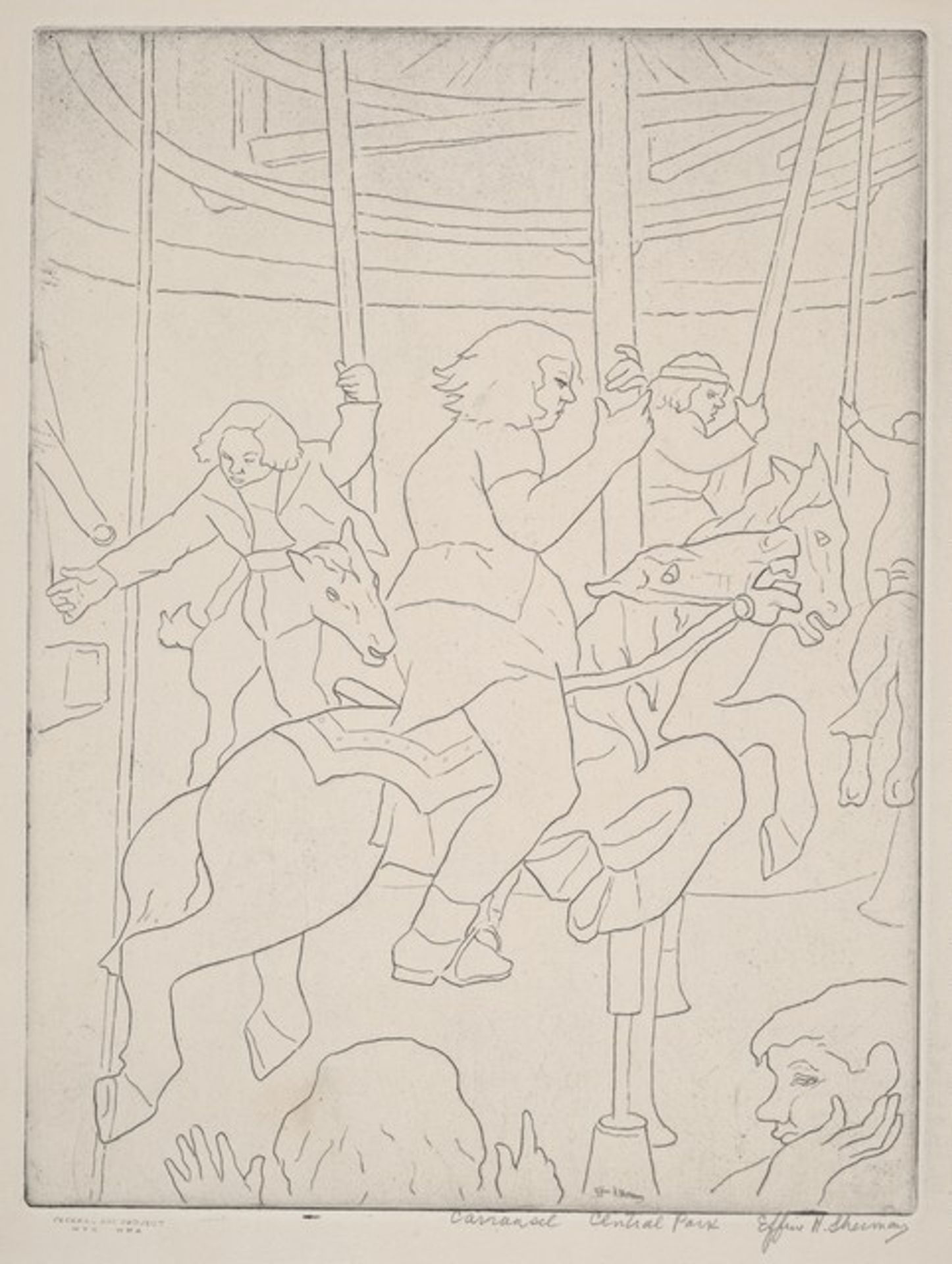 Carousel Central Park by Effim H. Sherman