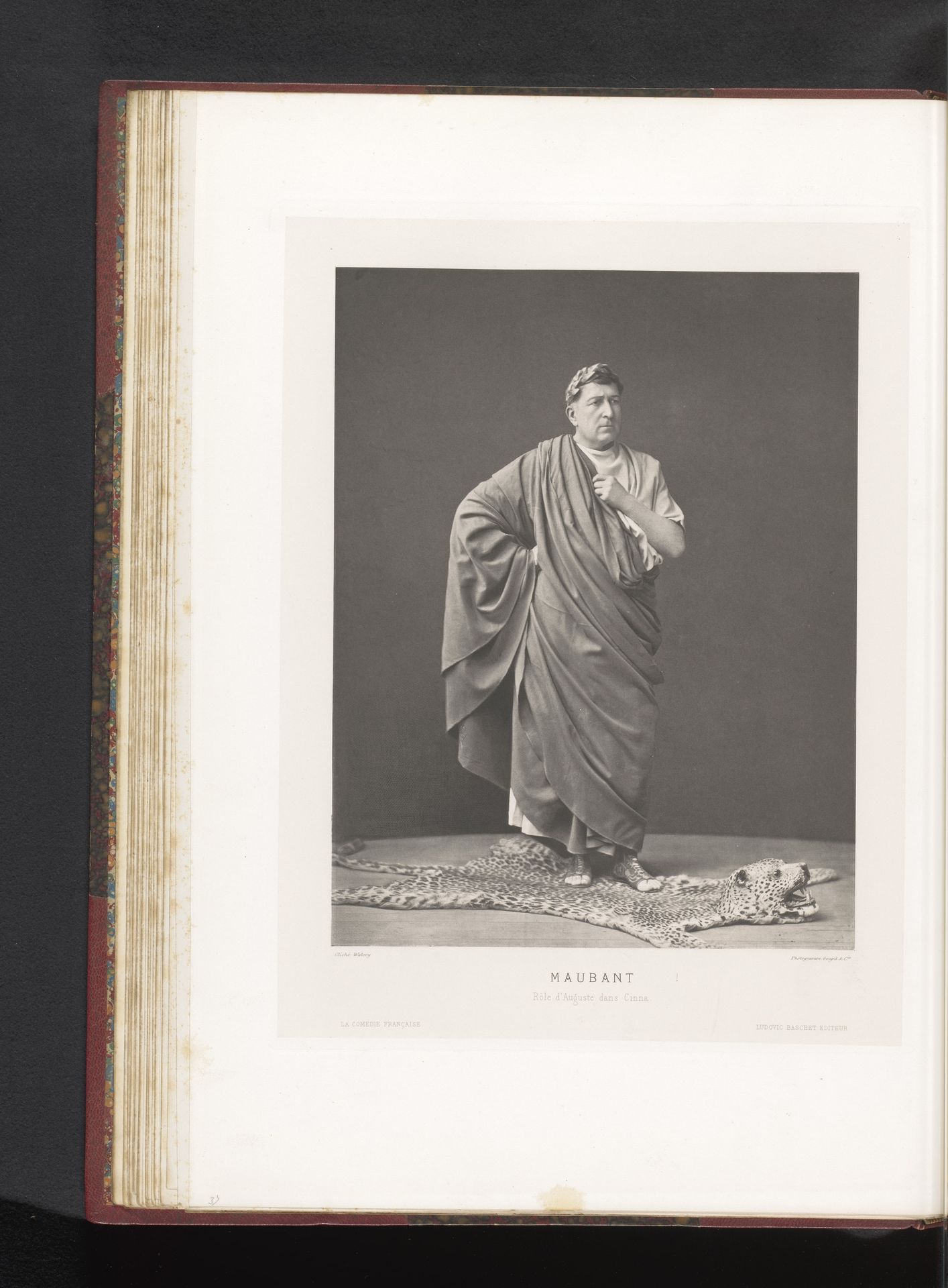 Portret van Henri-Polydore Maubant in de rol van Augustus in Cinna by Anonymous