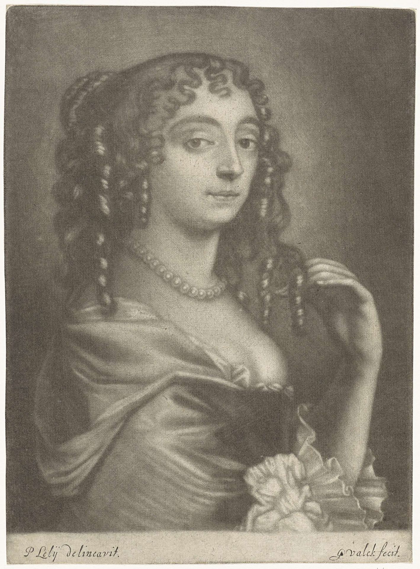 Portret van Barbara Villiers hertogin van Cleveland by Gerard Valck