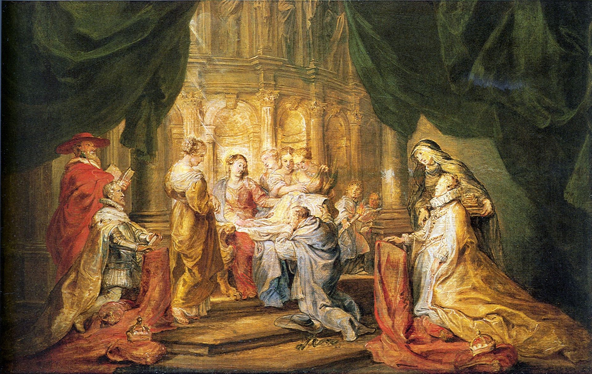 St. Ildefonso Receiving a Priest Cloak by Peter Paul Rubens