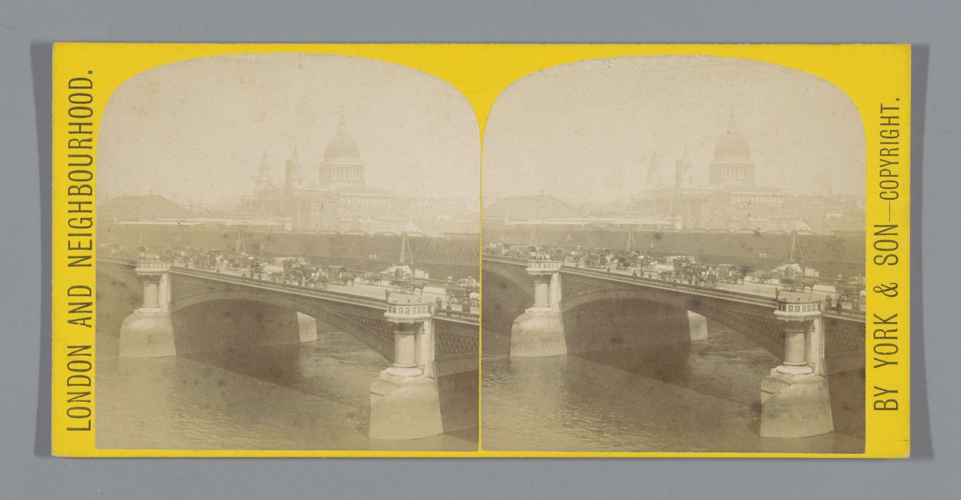 Gezicht op de Blackfriars Bridge in Londen by York & Son