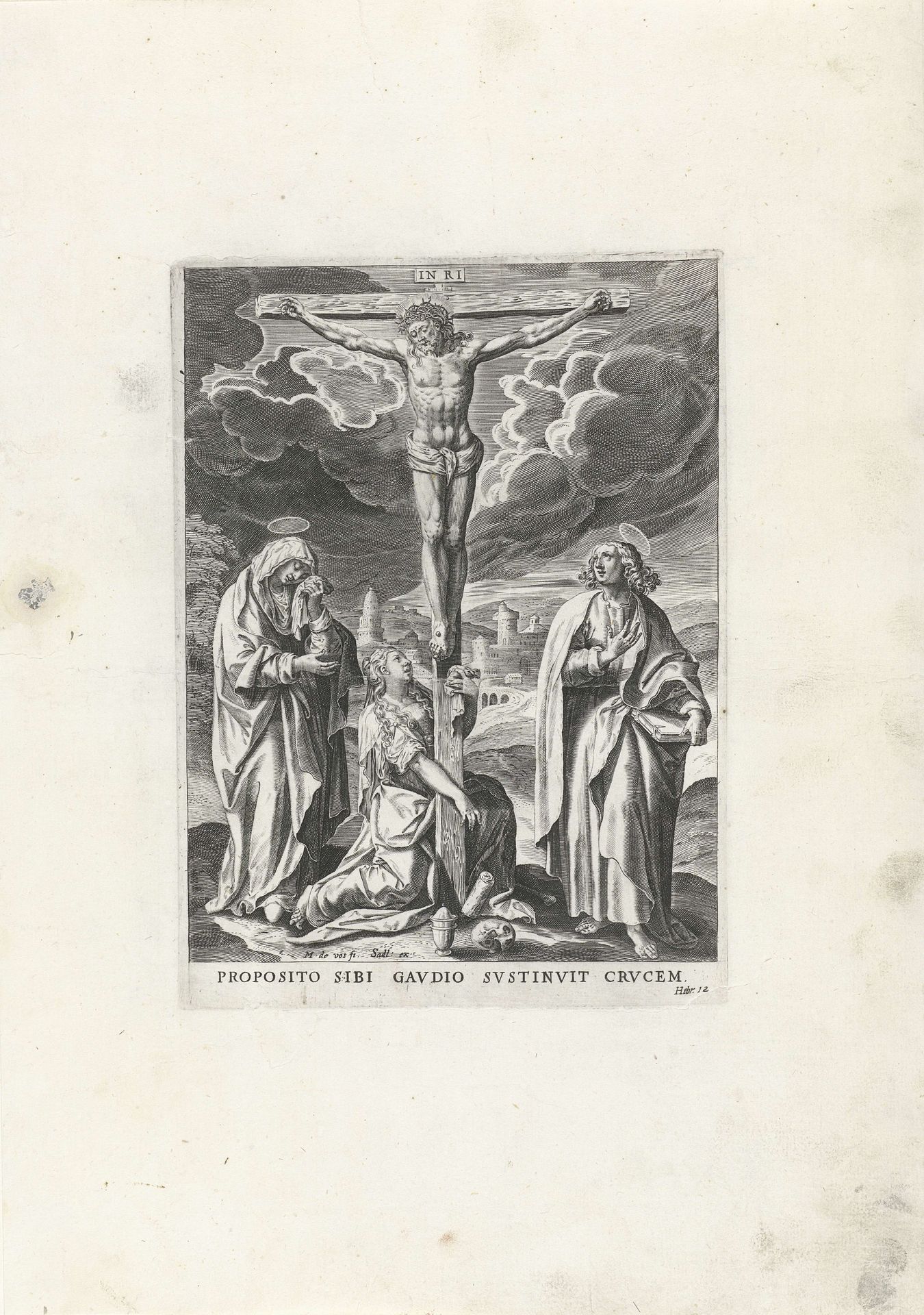 Christus aan het kruis by Johann Sadeler I