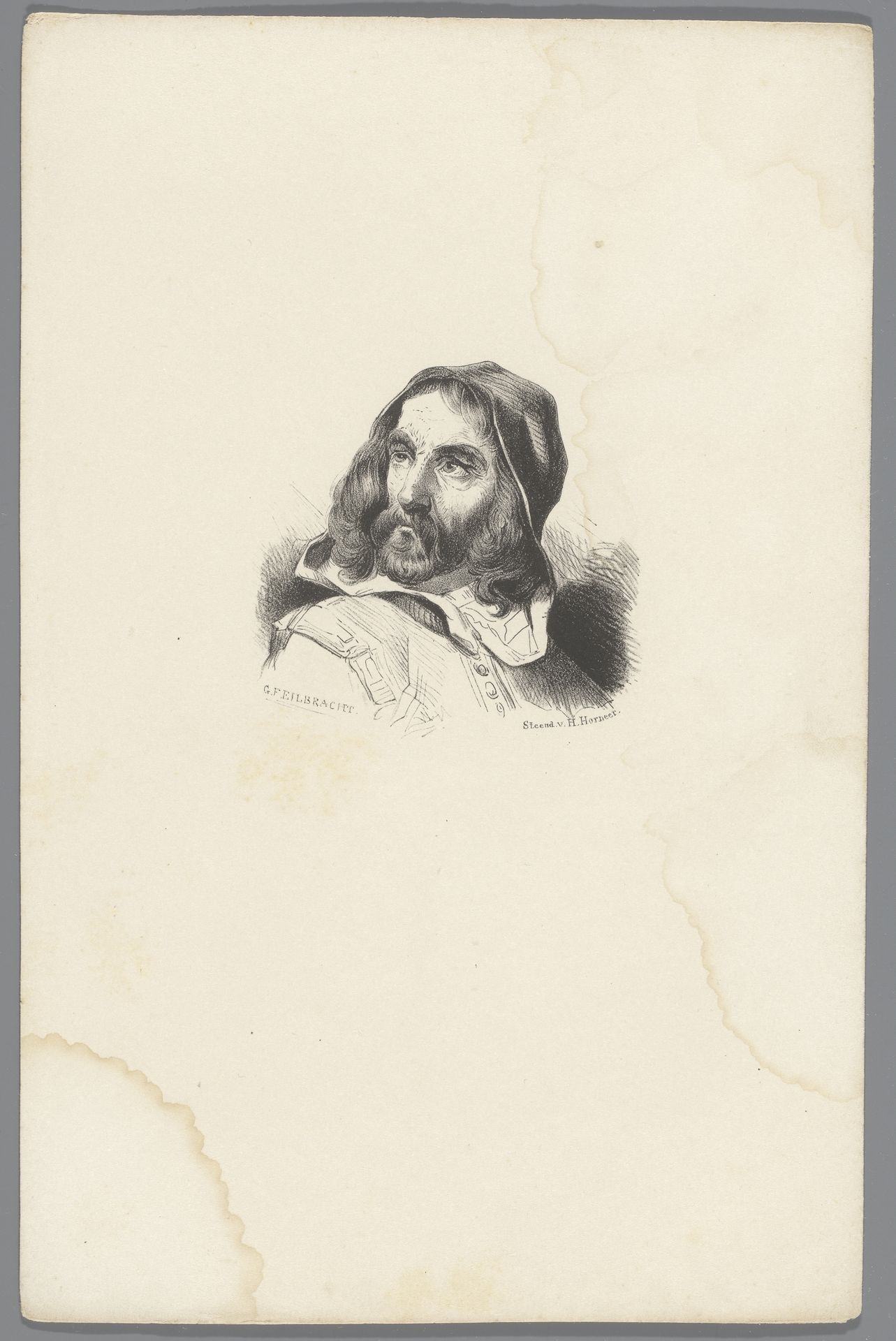 Buste van een man by Gerhardus Fredericus Eilbracht