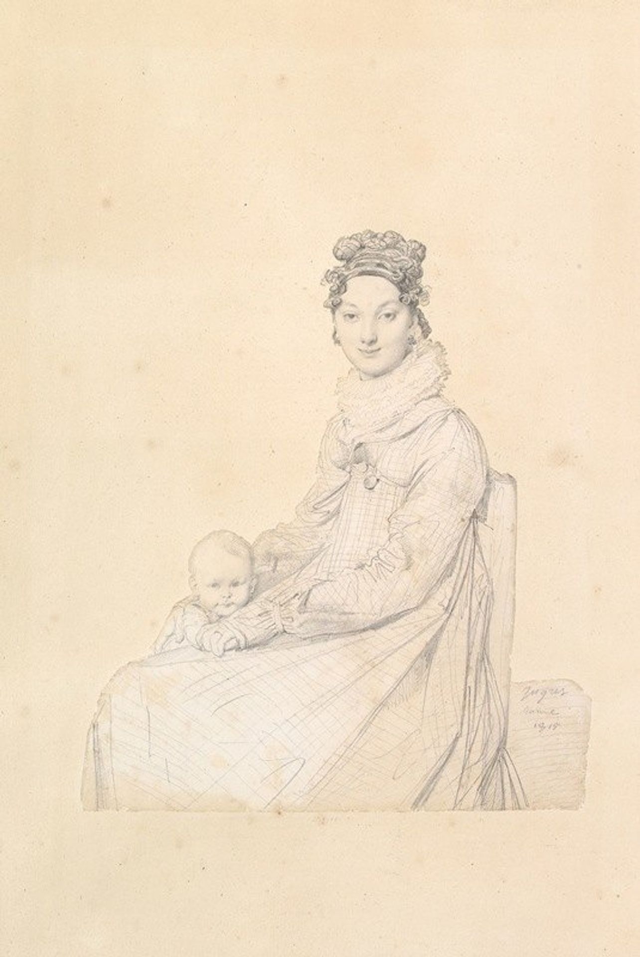 Madame Alexandre Lethière, née Rosa Meli, and Her Daughter, Letizia by Jean Auguste Dominique Ingres