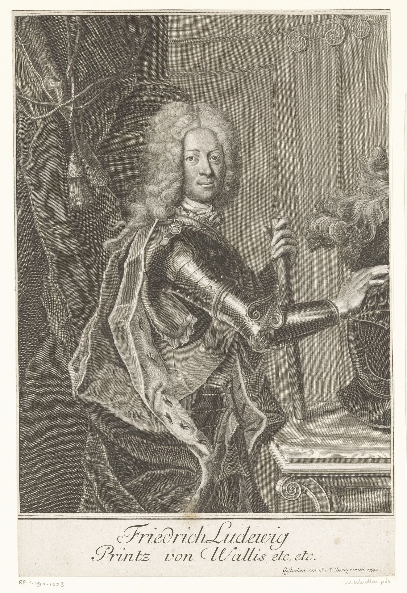 Portret van Frederik, prins van Wales by Johann Martin Bernigeroth