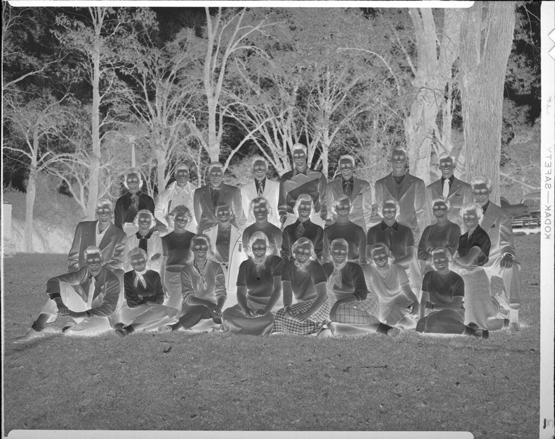 Untitled (class portrait of students outside) by John Howell