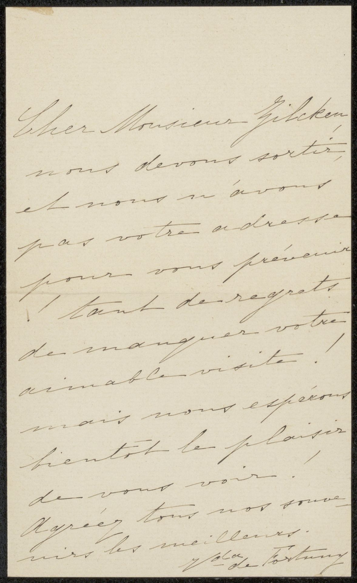 Brief aan Philip Zilcken by Cecilia de Madrazo