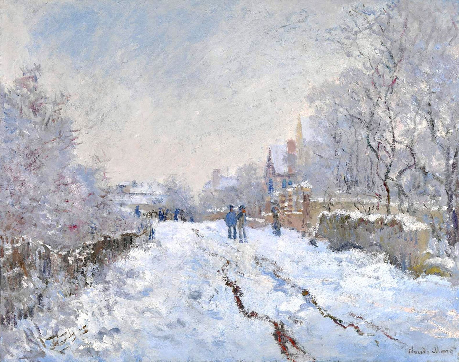 Snow Scene at Argenteuil by Claude Monet