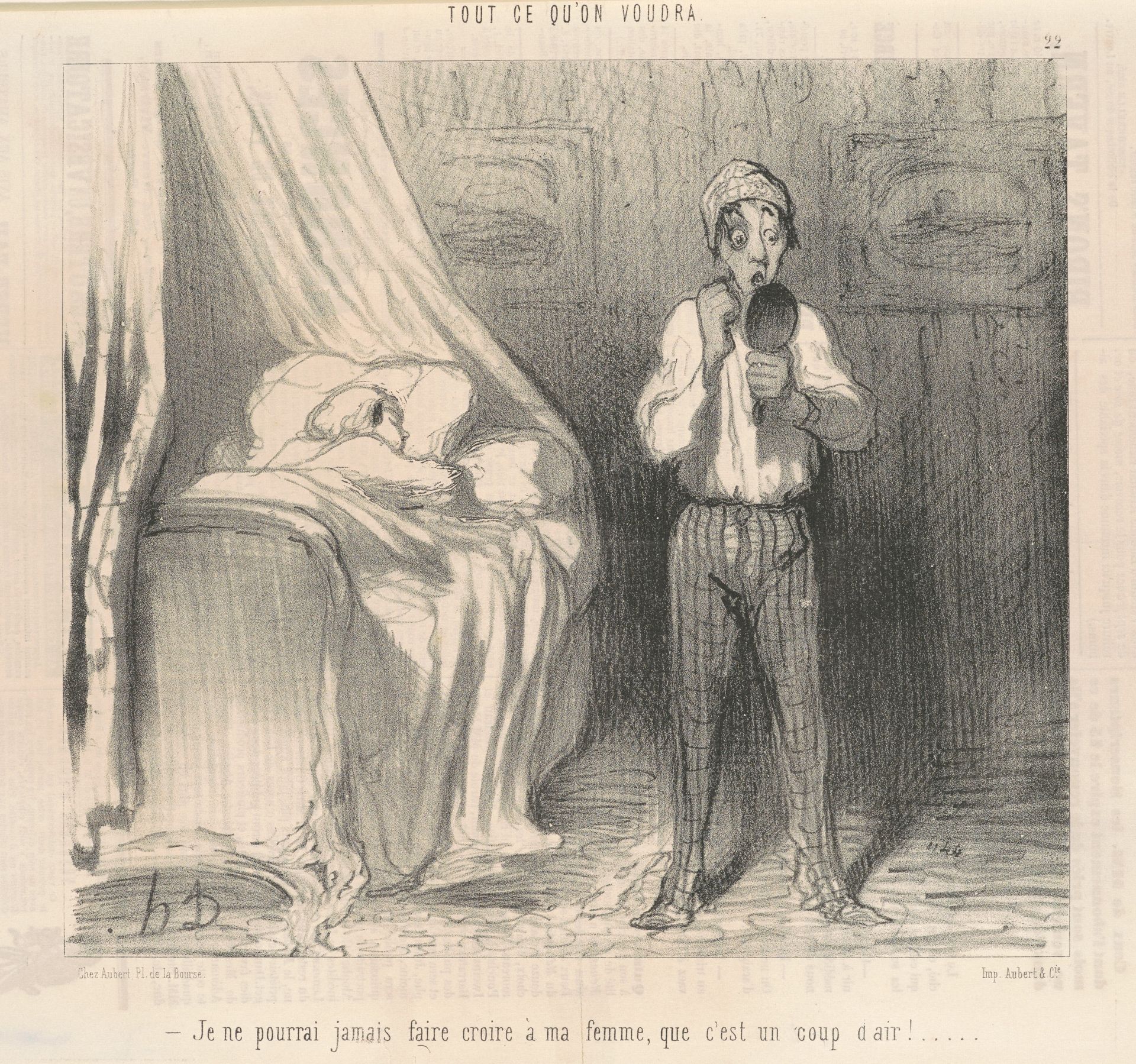 Je ne pourrai jamais faire croire a ma femme ... by Honoré Daumier