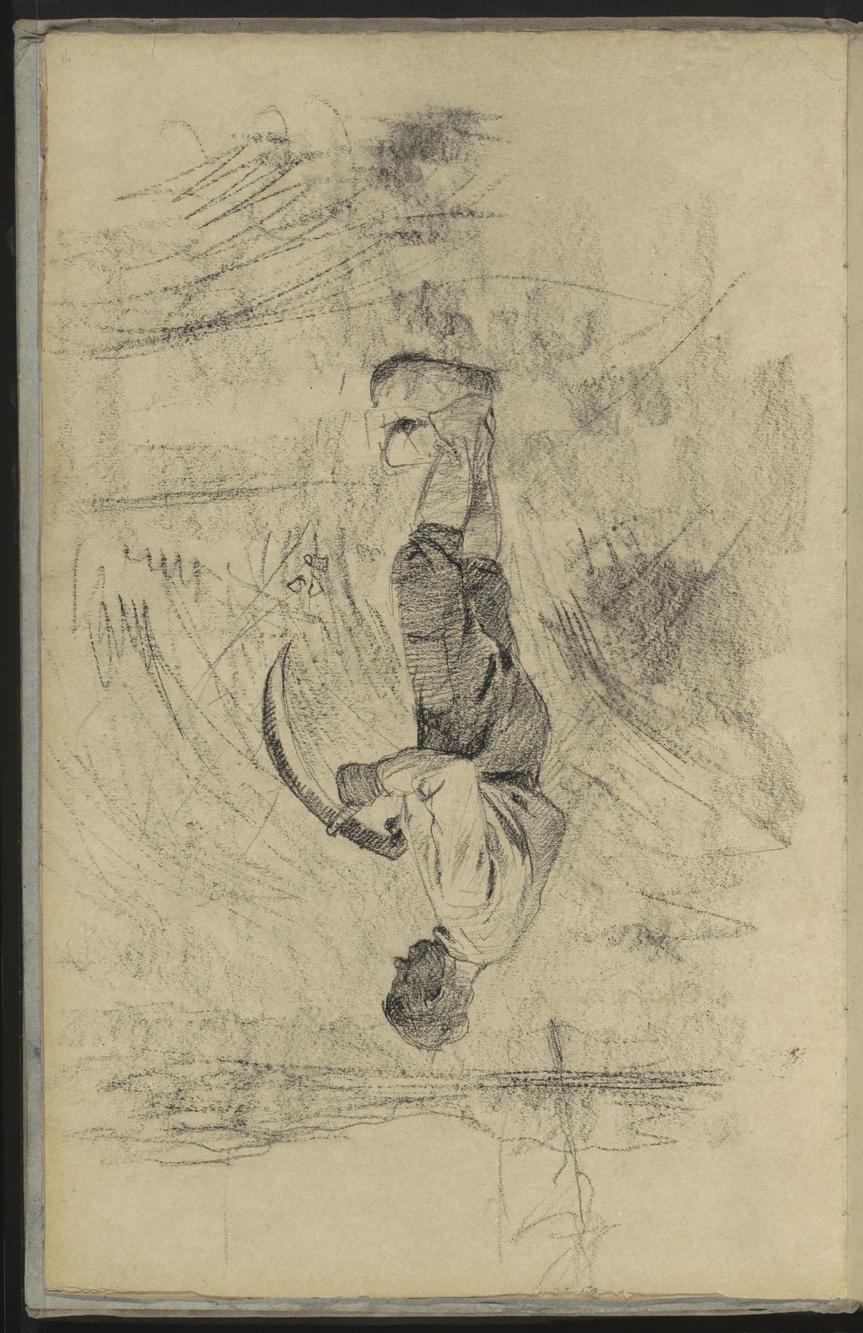 Boer die zijn zeis wet by Willem Witsen