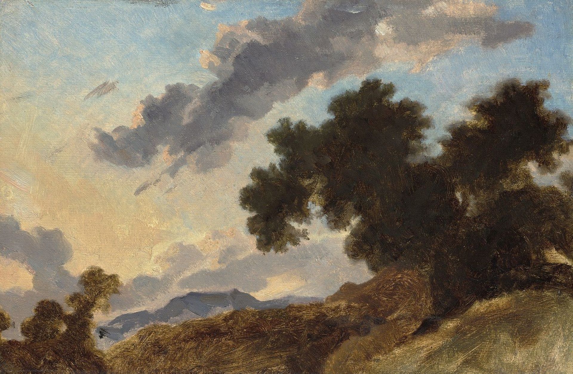 Mountain Landscape at Sunset by Jean-Honoré Fragonard