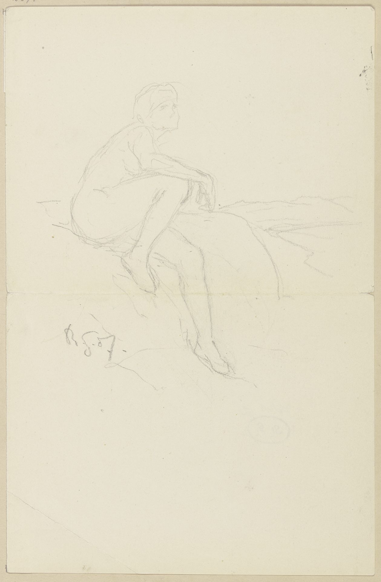 Resting boy by Rudolf Gudden