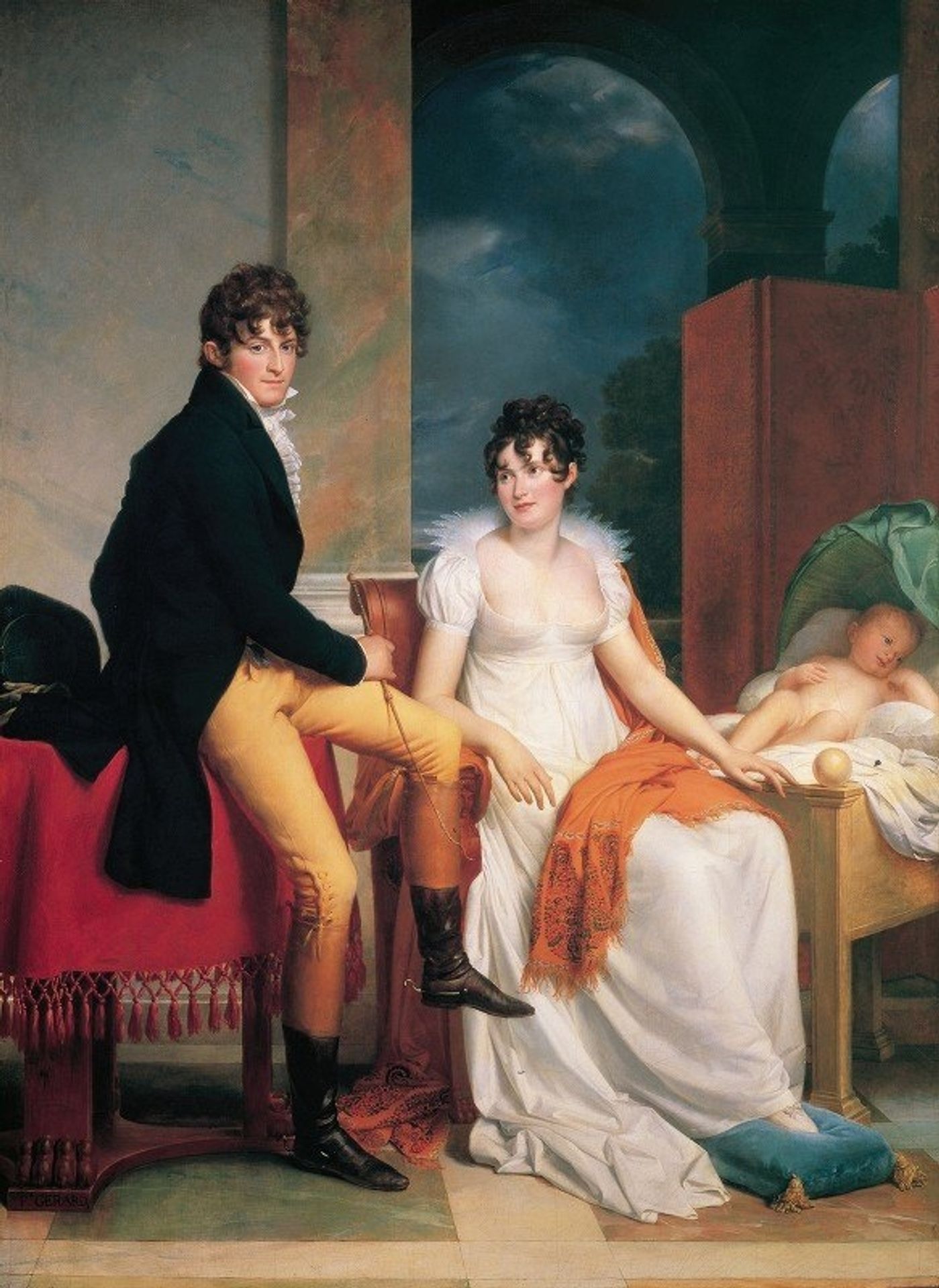 Moritz Christian Reichsgraf von Fries with his wife Maria Theresia Josepha and the son Moritz,1805 by François Gérard