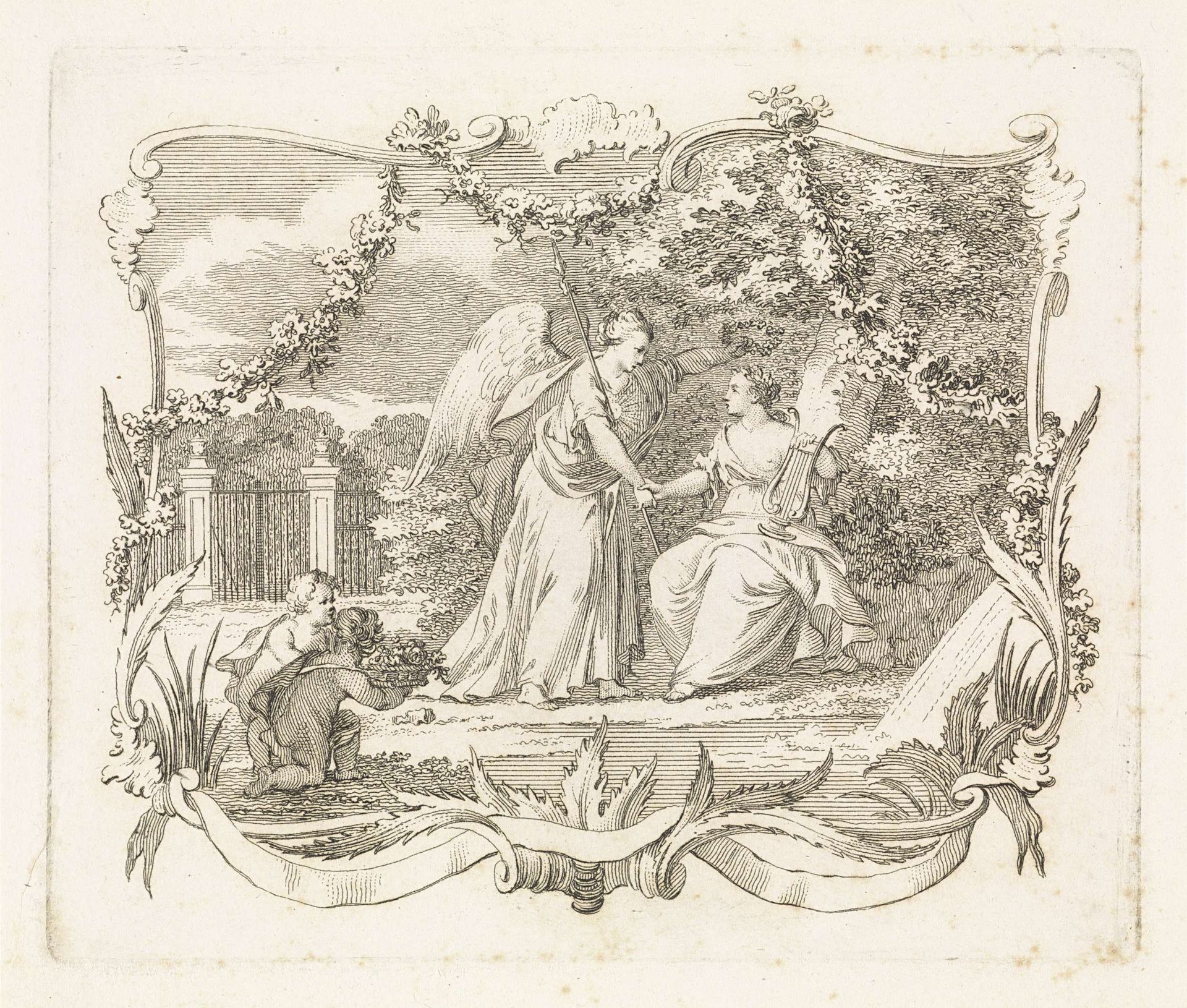 Allegorie op de dichtkunst by Reinier Vinkeles