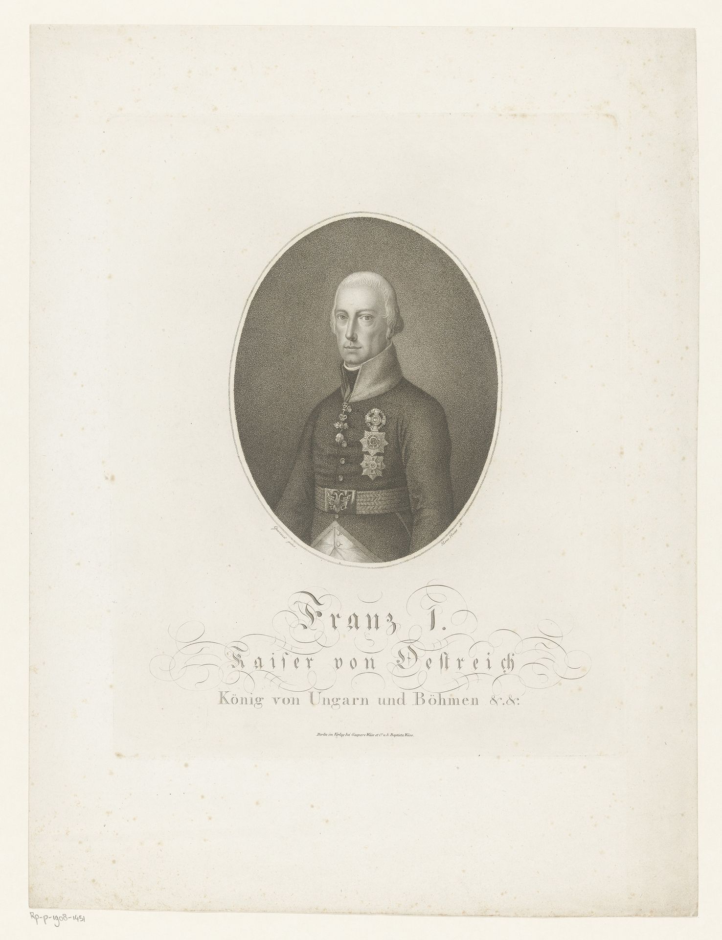 Portret van Frans II Josef Karel by Meno Haas