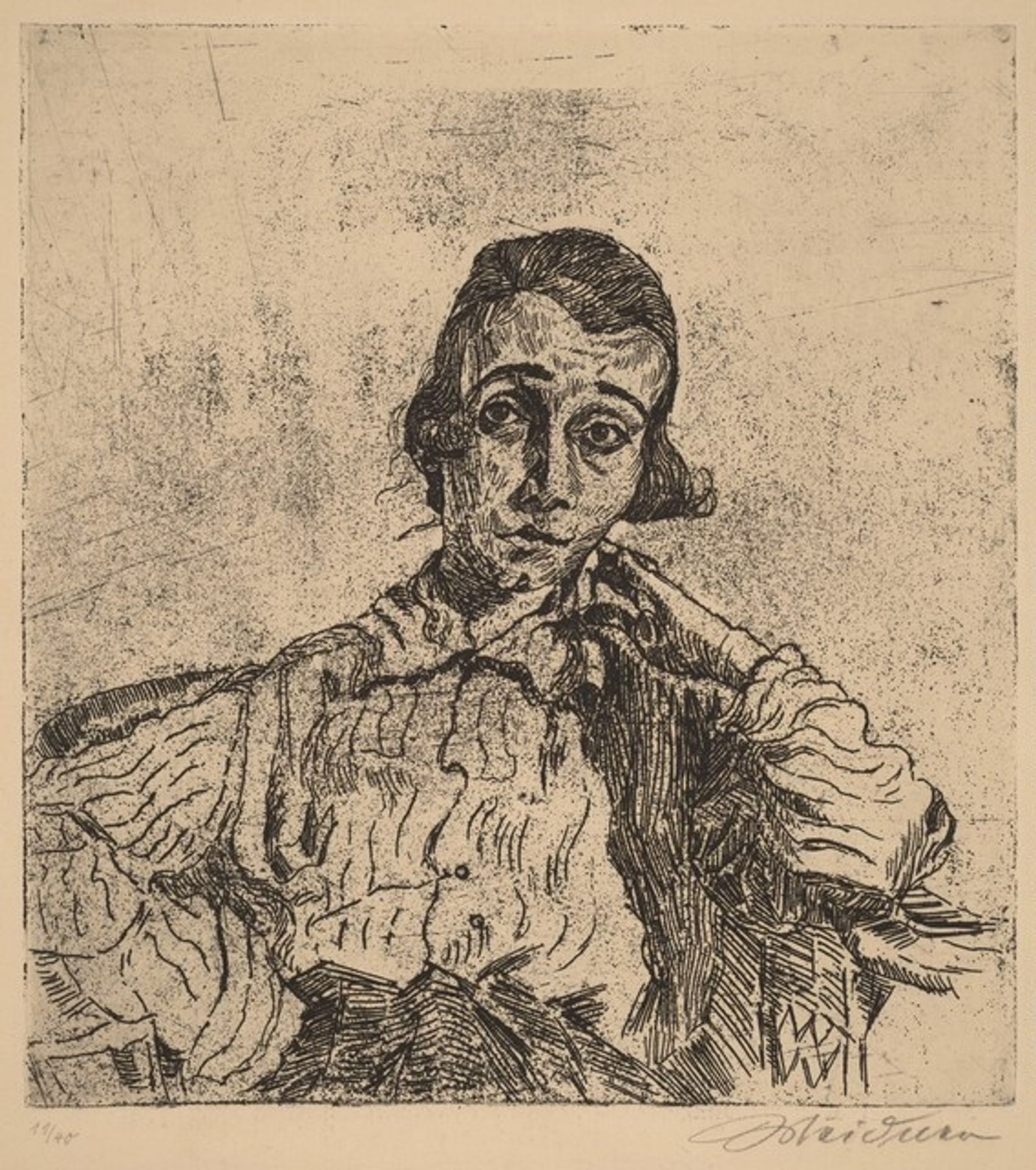 Portrait of Miss N. (Miss Nenninger V) by Ludwig Meidner