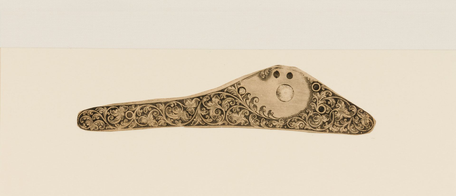 Twenty-Five Inked Impressions (or "Pulls") of Engraved Firearms Ornament by Gustave Young