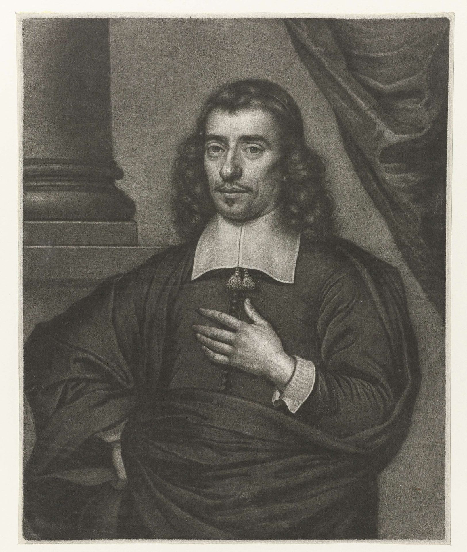 Portret van een onbekende geestelijke by Wallerant Vaillant