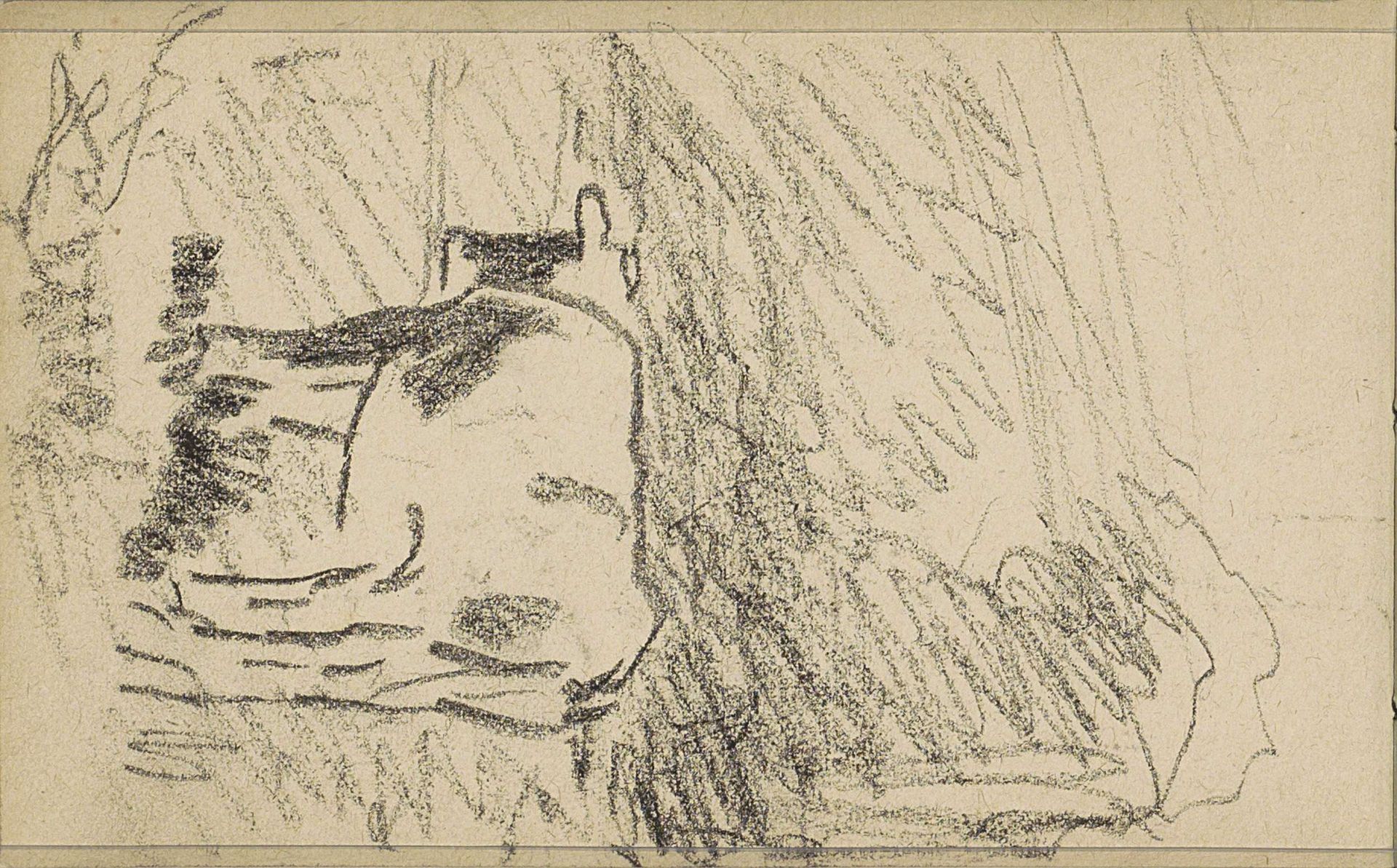 Koe in een weiland by Anton Mauve