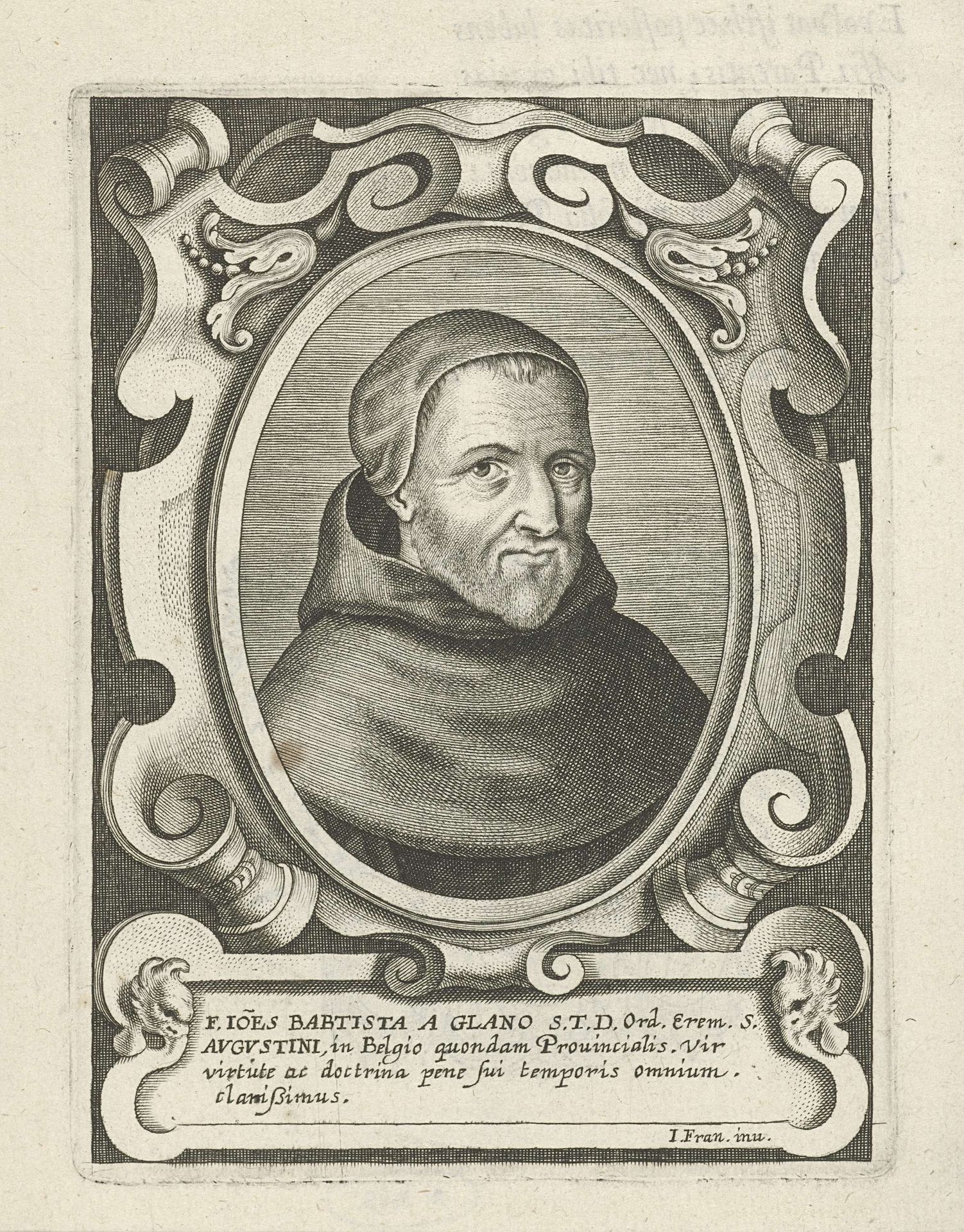 Portret van de Augustijn Joannes Baptista a Glano by Cornelis Galle I