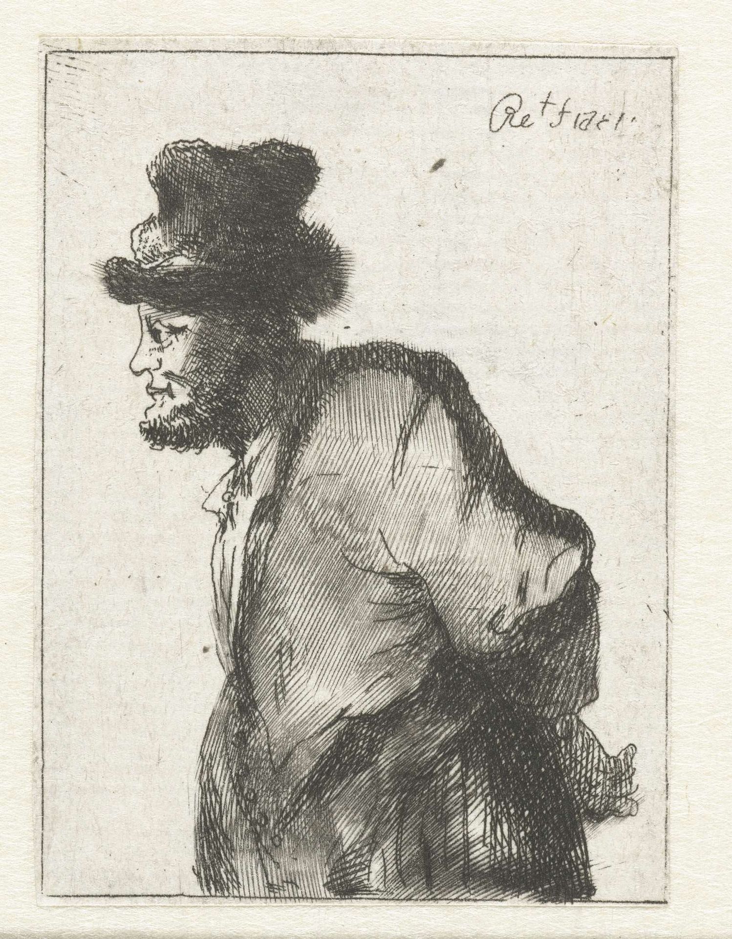 Peasant with his hands behind his back by Constantino Cumano