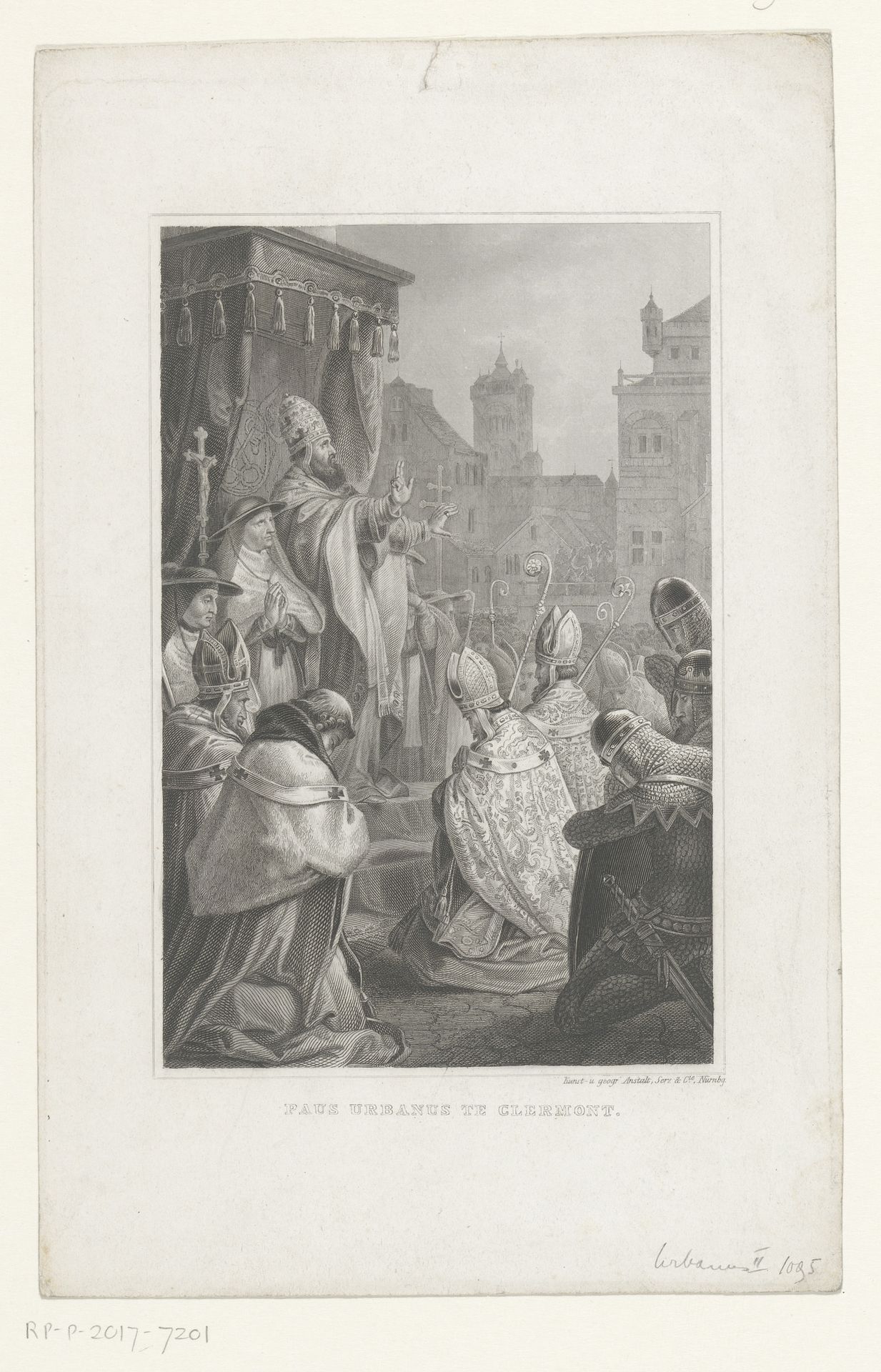Paus Urbanus II te Clermont-Ferrand, 1095 by Anonymous