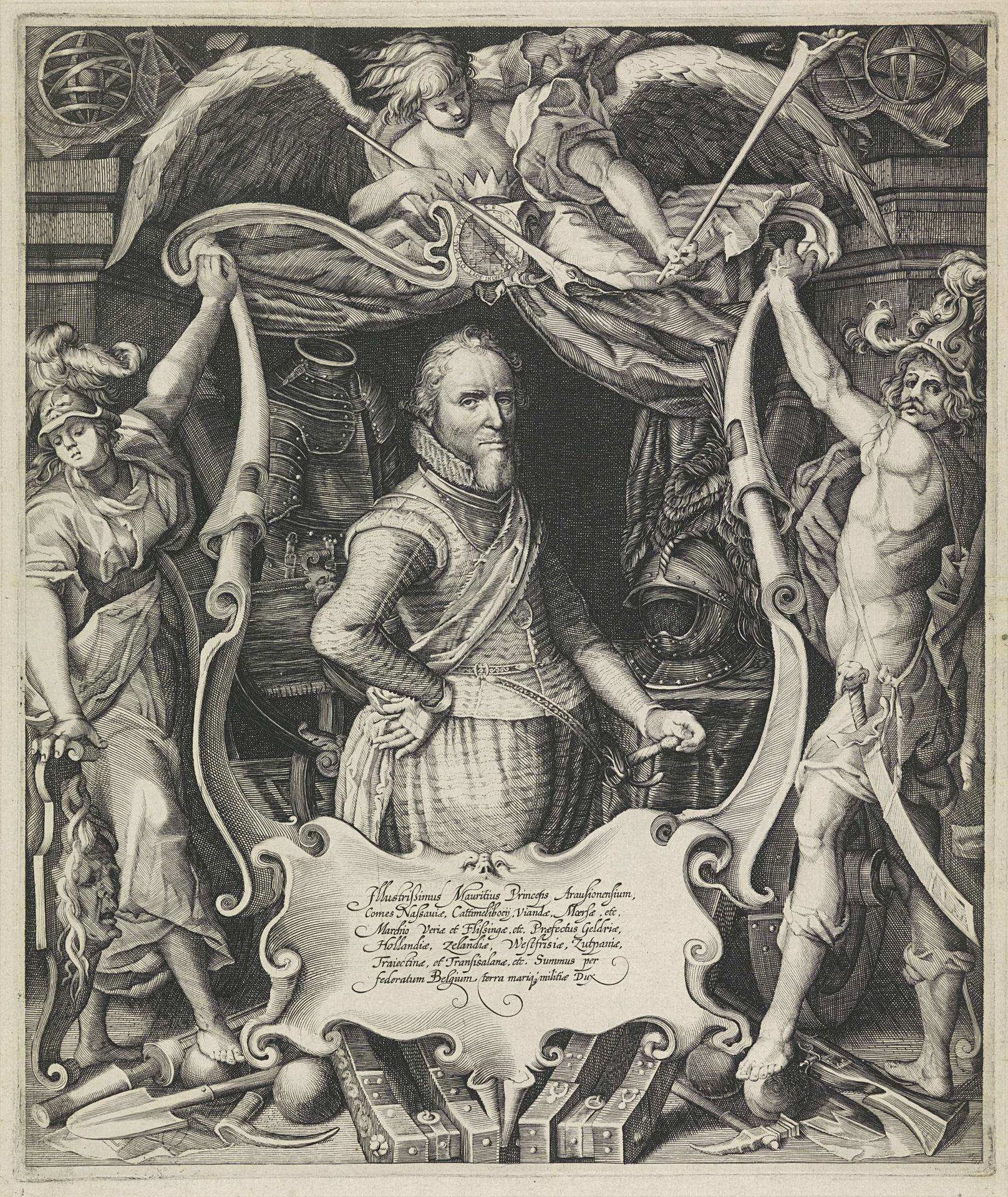 Portret van Maurits, prins van Oranje by Boëtius Adamsz. Bolswert