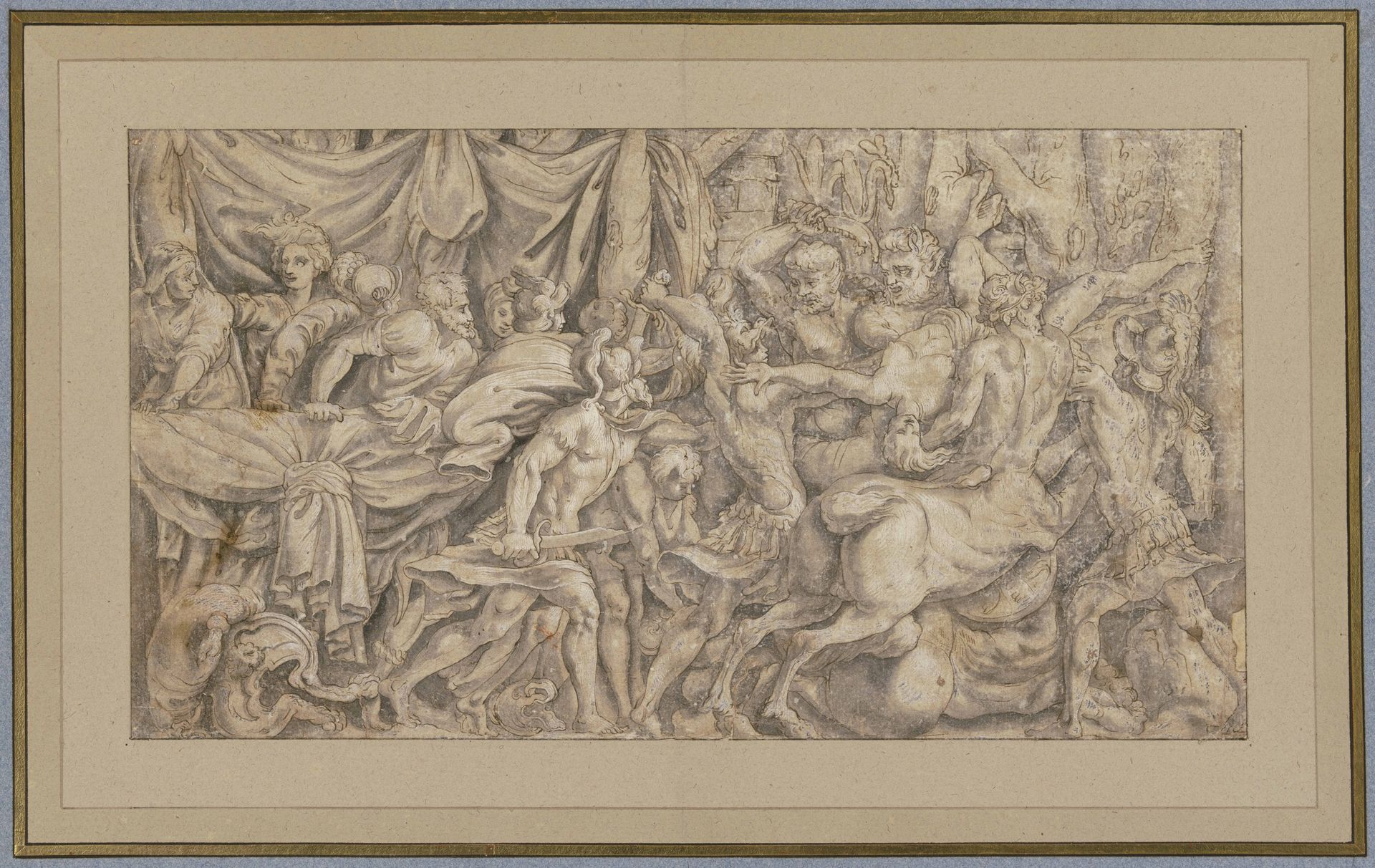 Kampf zwischen Lapithen und Kentauren by Giorgio Vasari