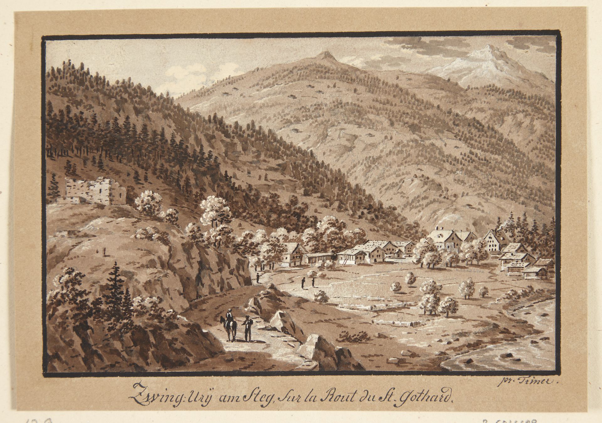 Schweizisk prospekt by Frans Xaver Triner