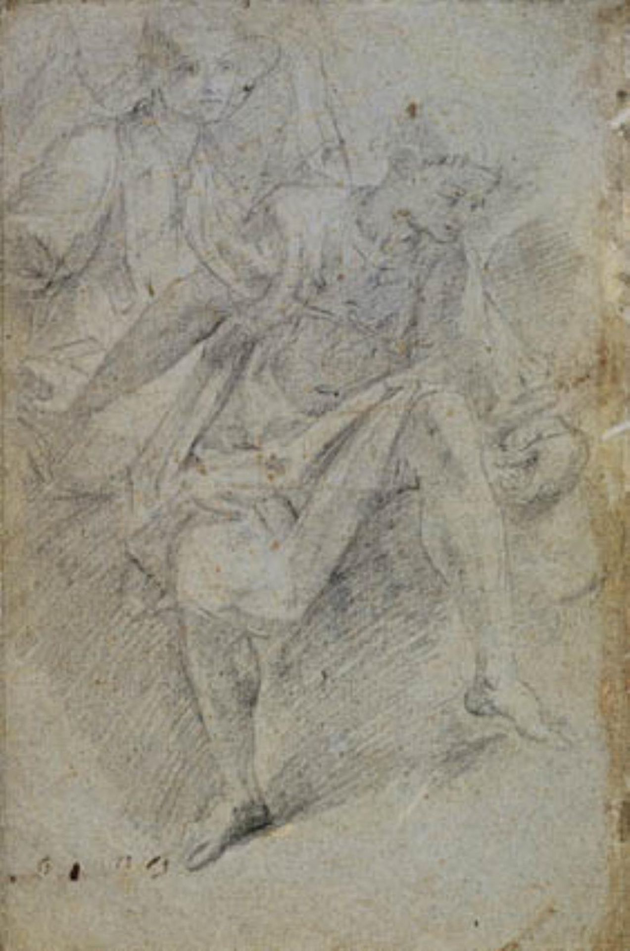 Two seated angels, one behind the other by Bernardino Poccetti
