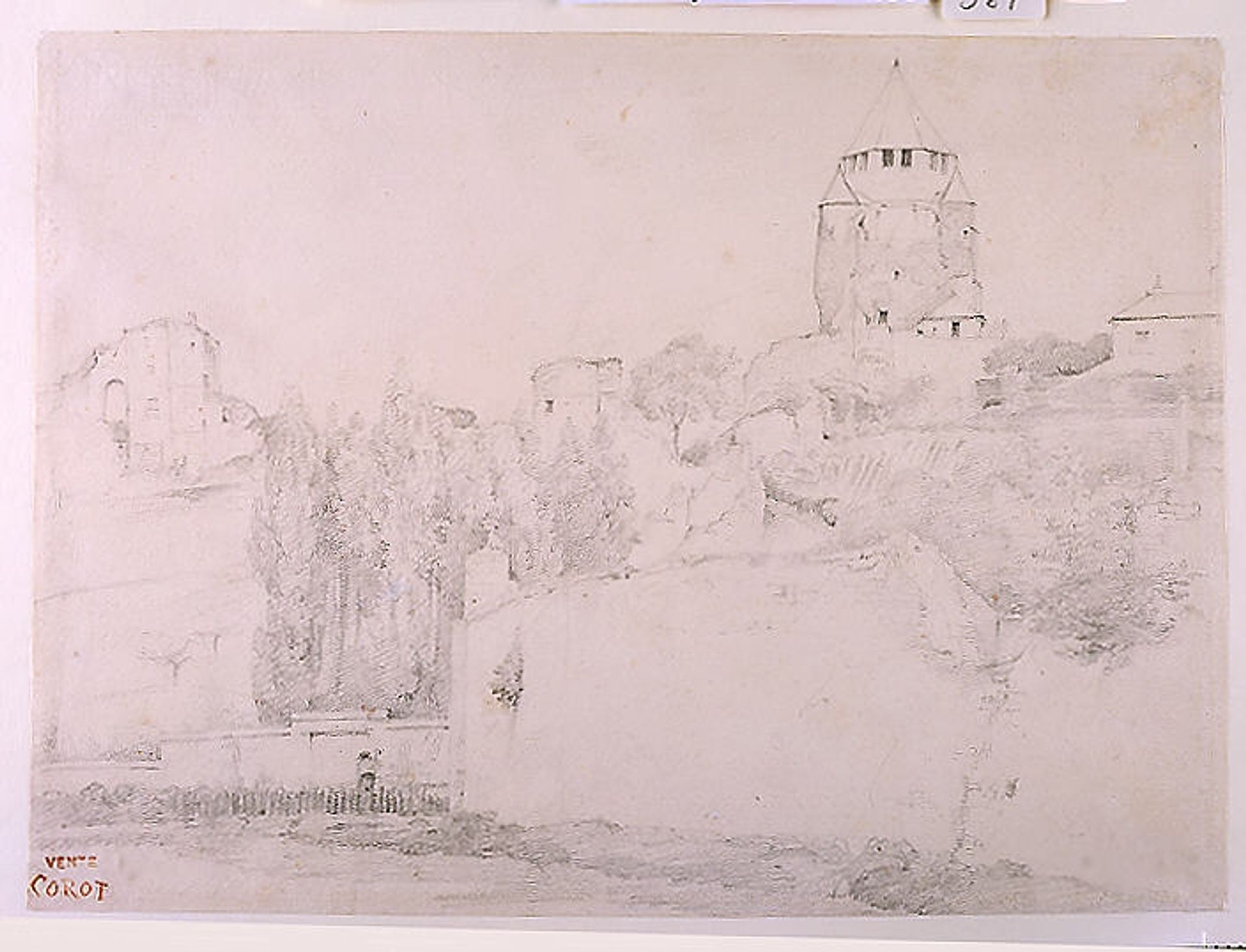 View of Provins by Camille Corot