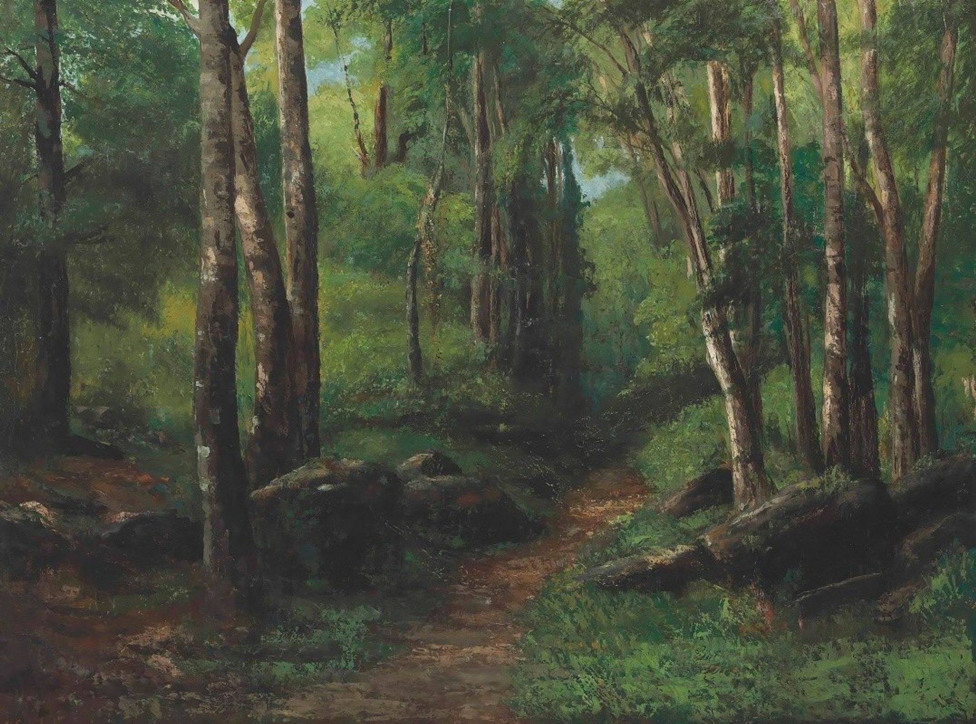 Path Through The Forest by Gustave Courbet