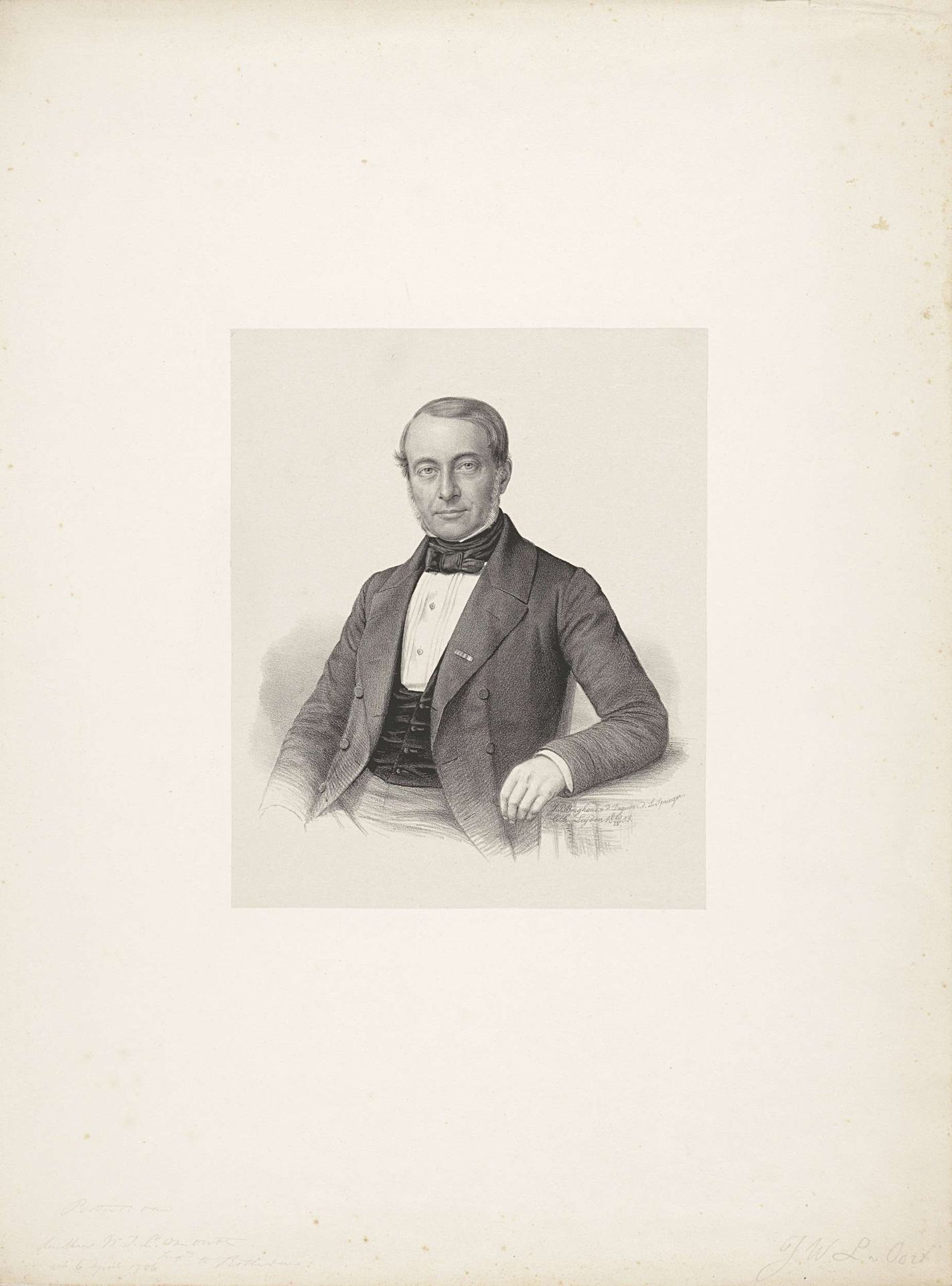 Portret van Jan Willem Louis van Oort by Johann Peter Berghaus