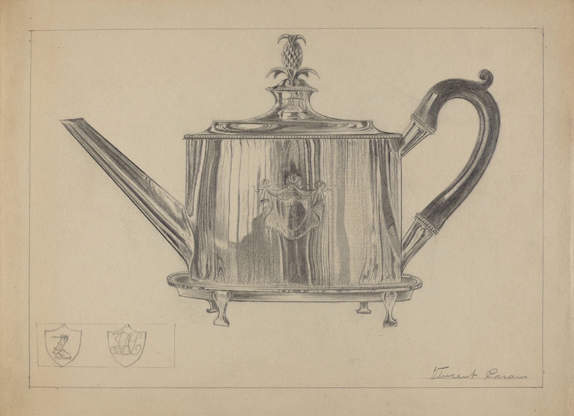 Silver Teapot by Vincent Carano