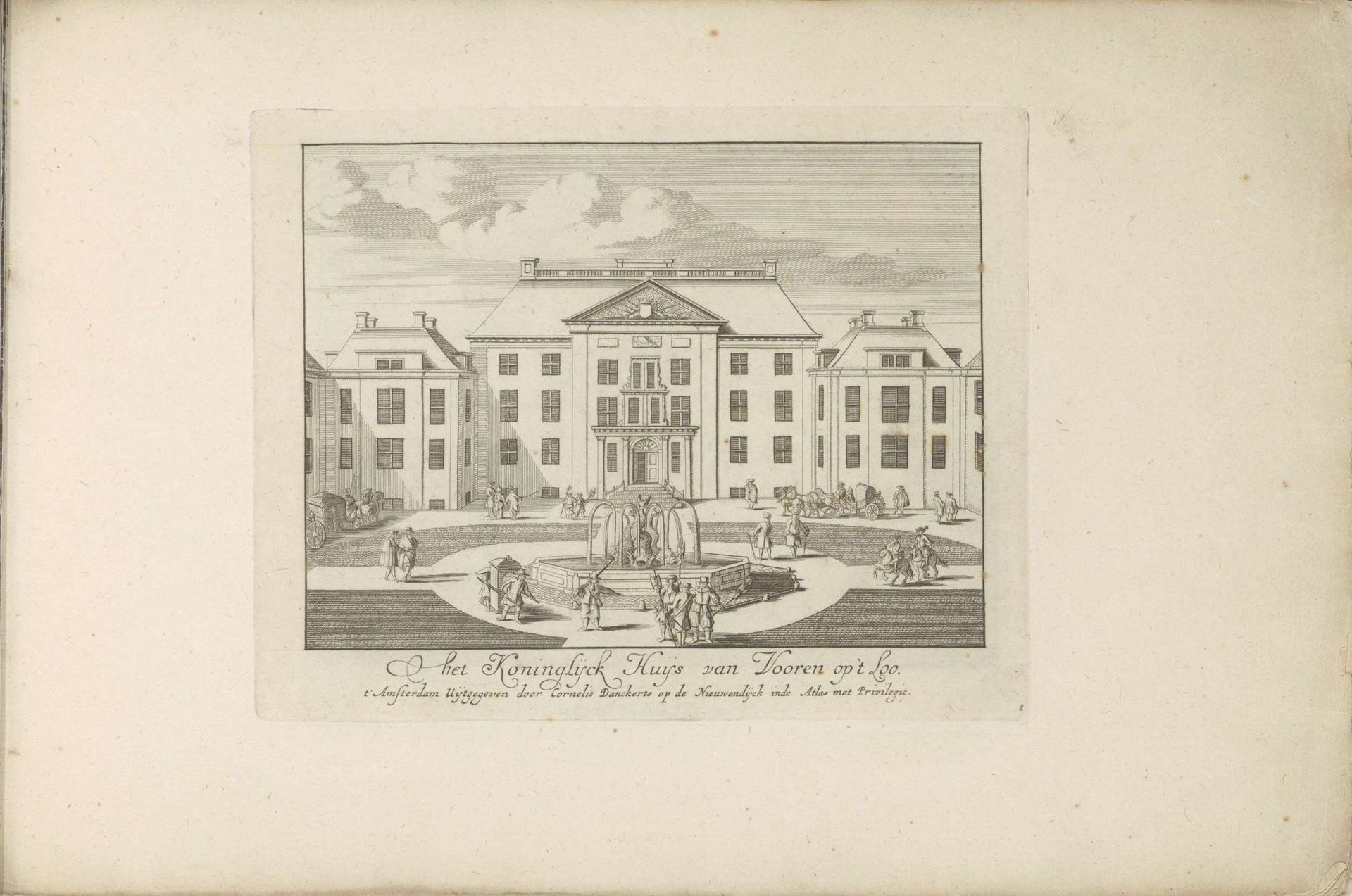Vooraanzicht van Paleis Het Loo by Cornelis (II) Danckerts