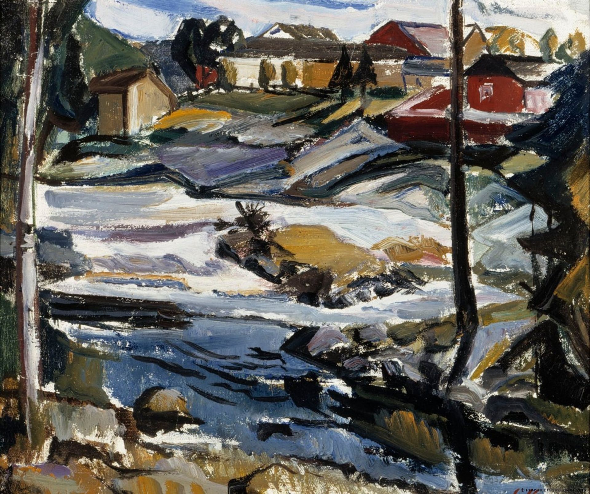 Koski Kajaanissa by Sallinen Tyko