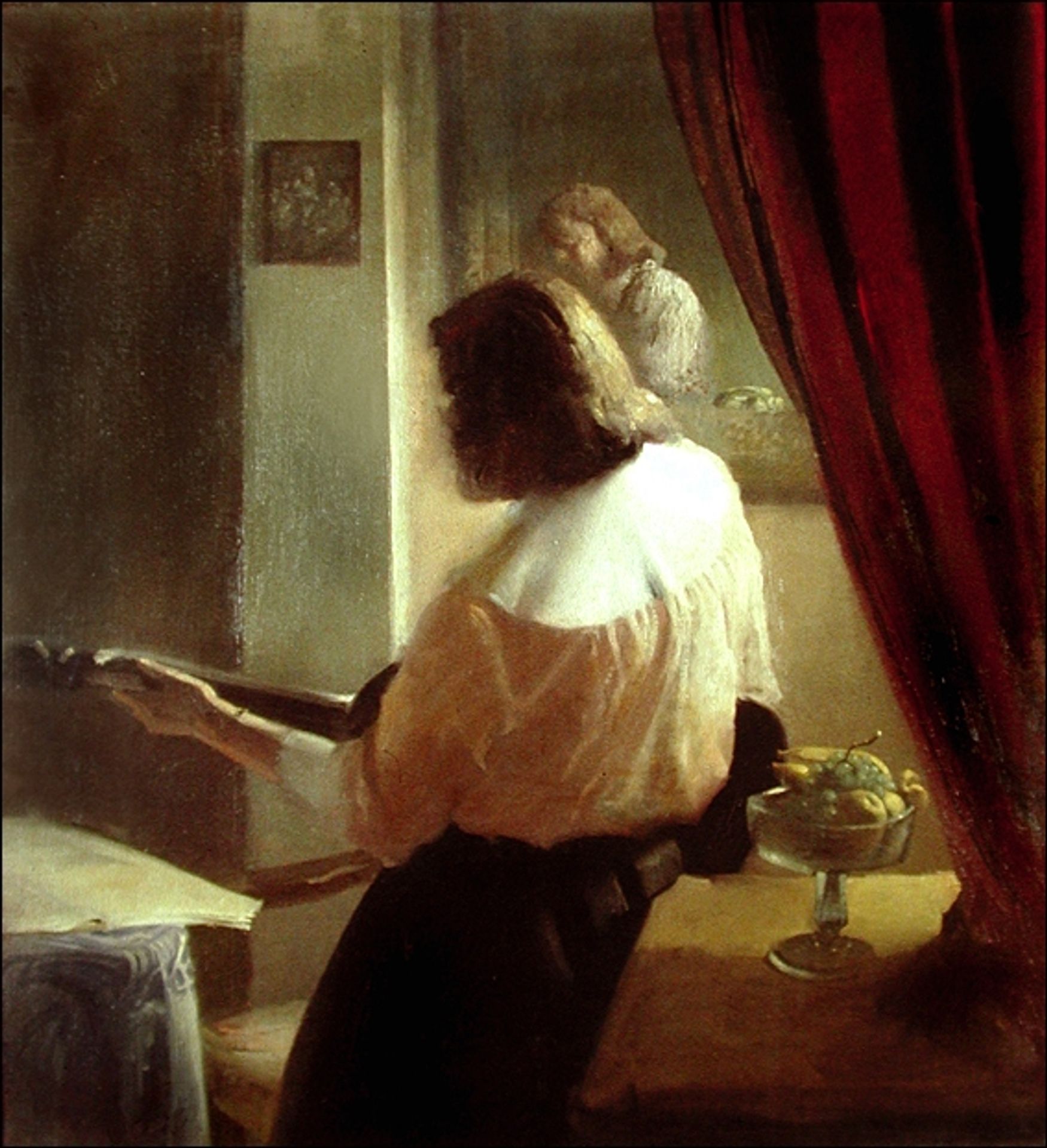 Phyllis with Guitar and Mirror by Frank Mason
