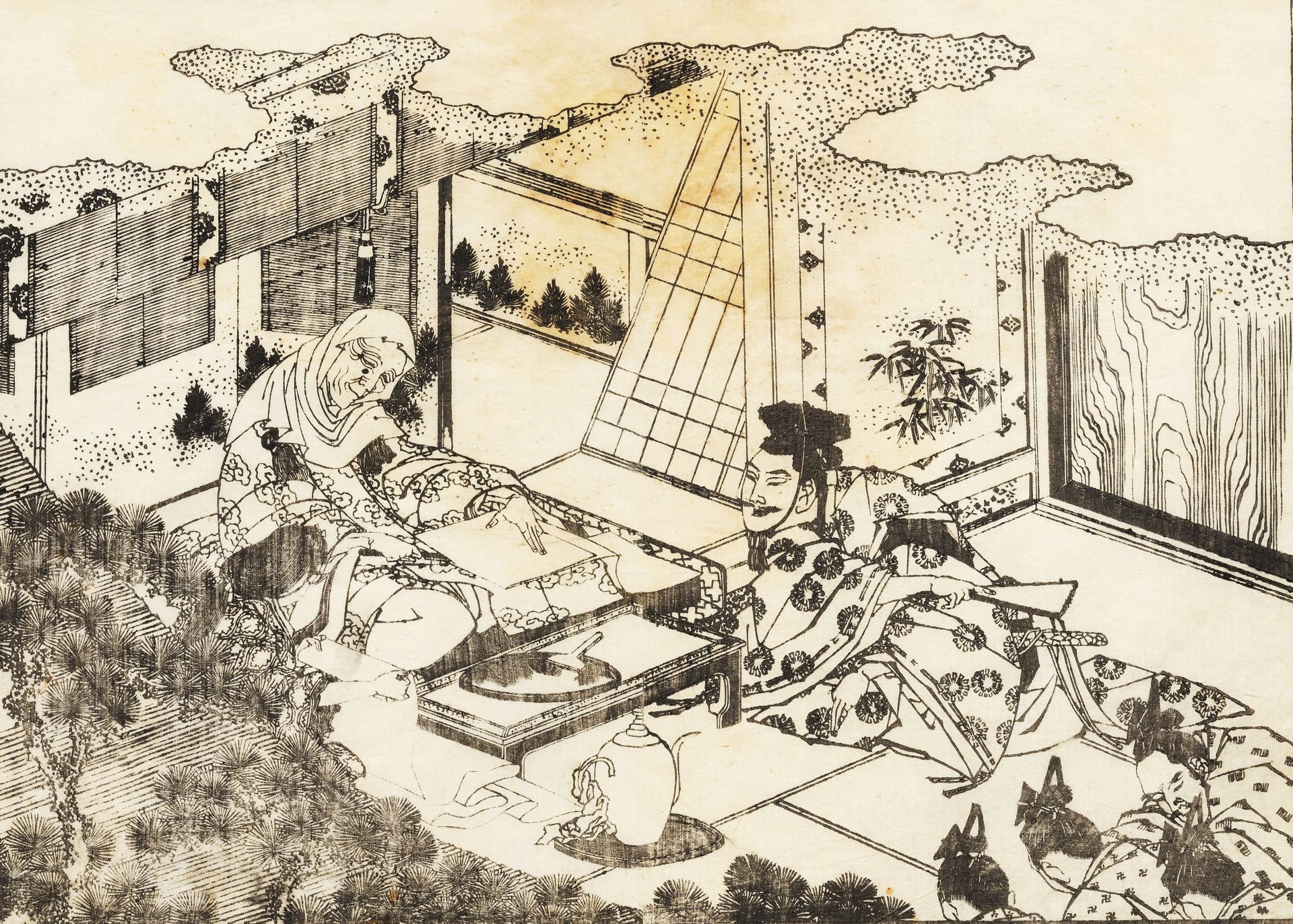 An old woman by Katsushika Hokusai