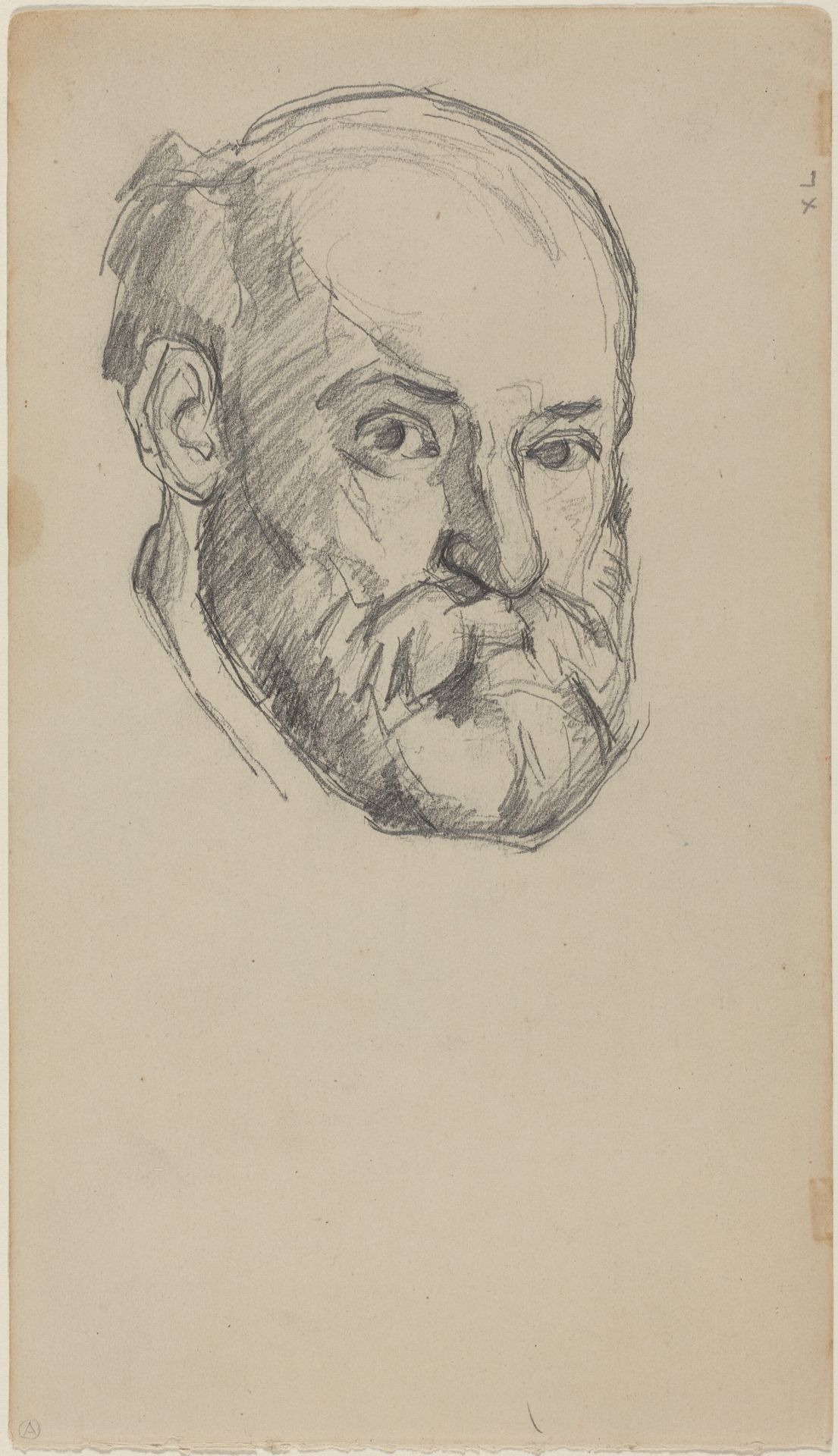 Self-Portrait [recto] by Paul Cézanne