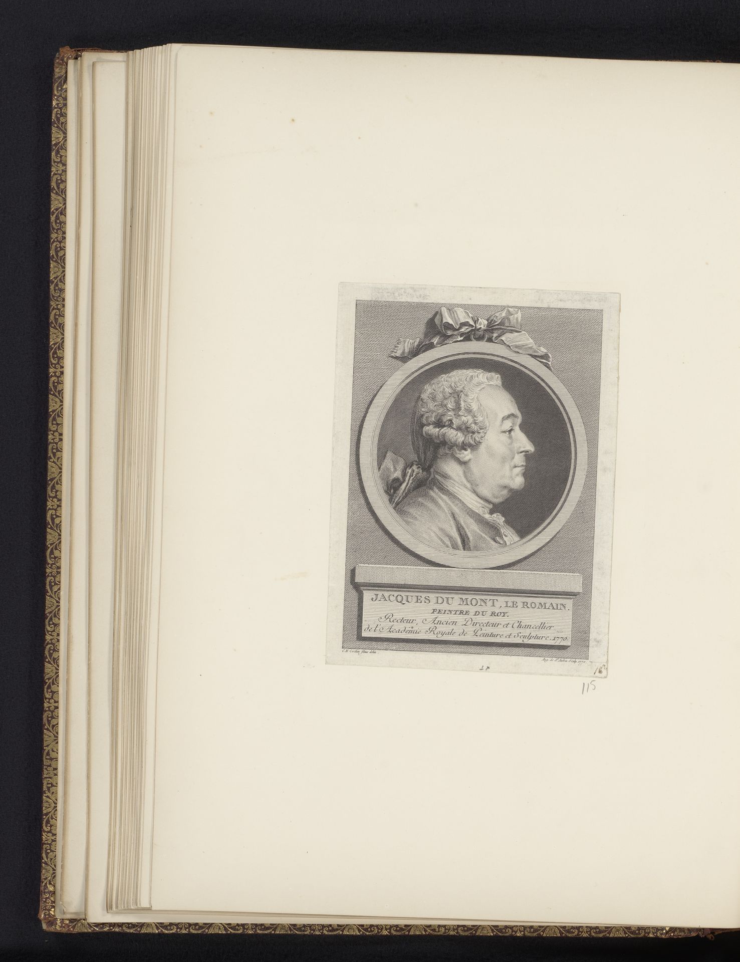 Portret van Jacques Dumont by Augustin de Saint-Aubin
