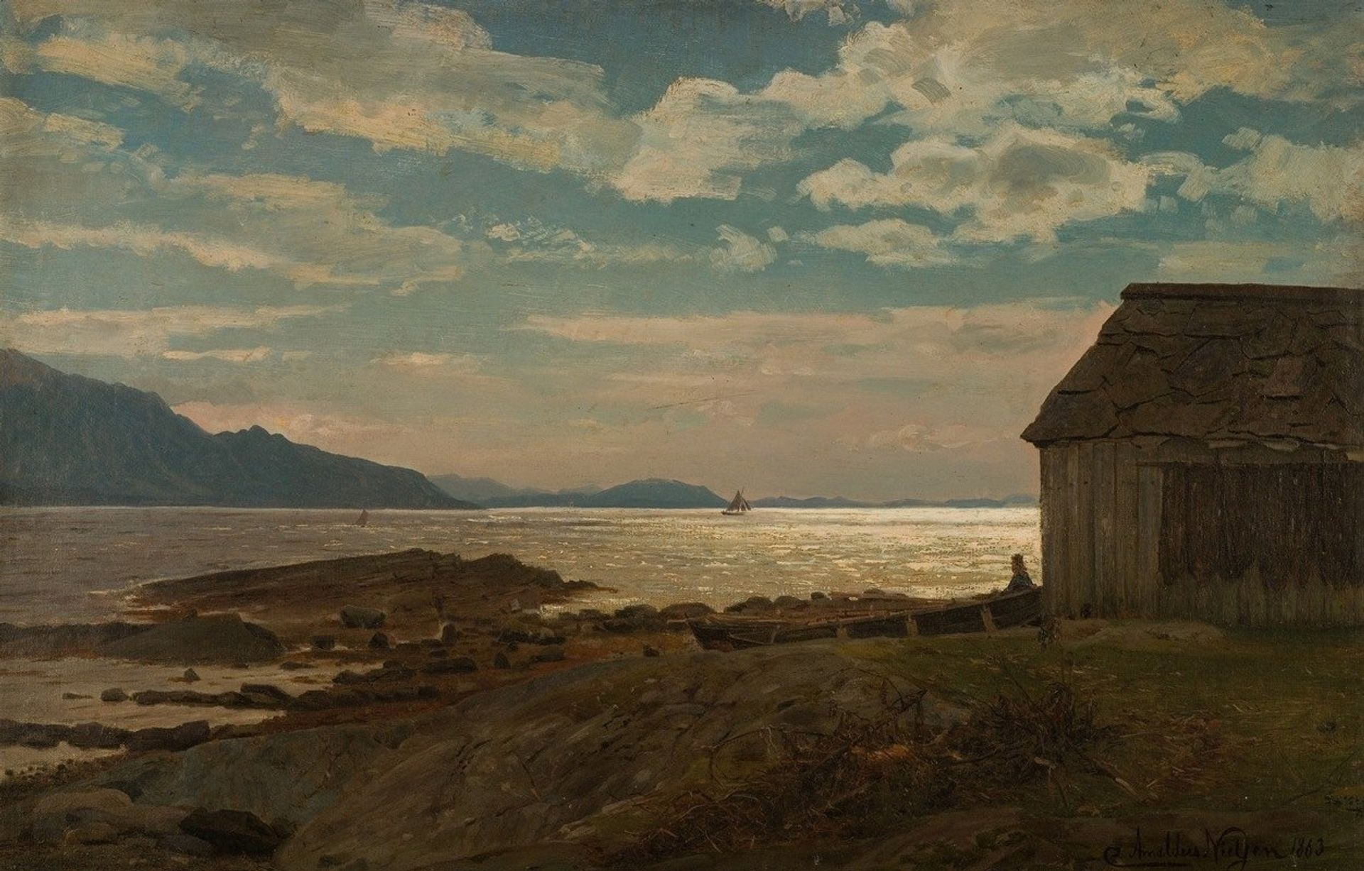 Fra Ølvestranden, Hardanger by Amaldus Nielsen