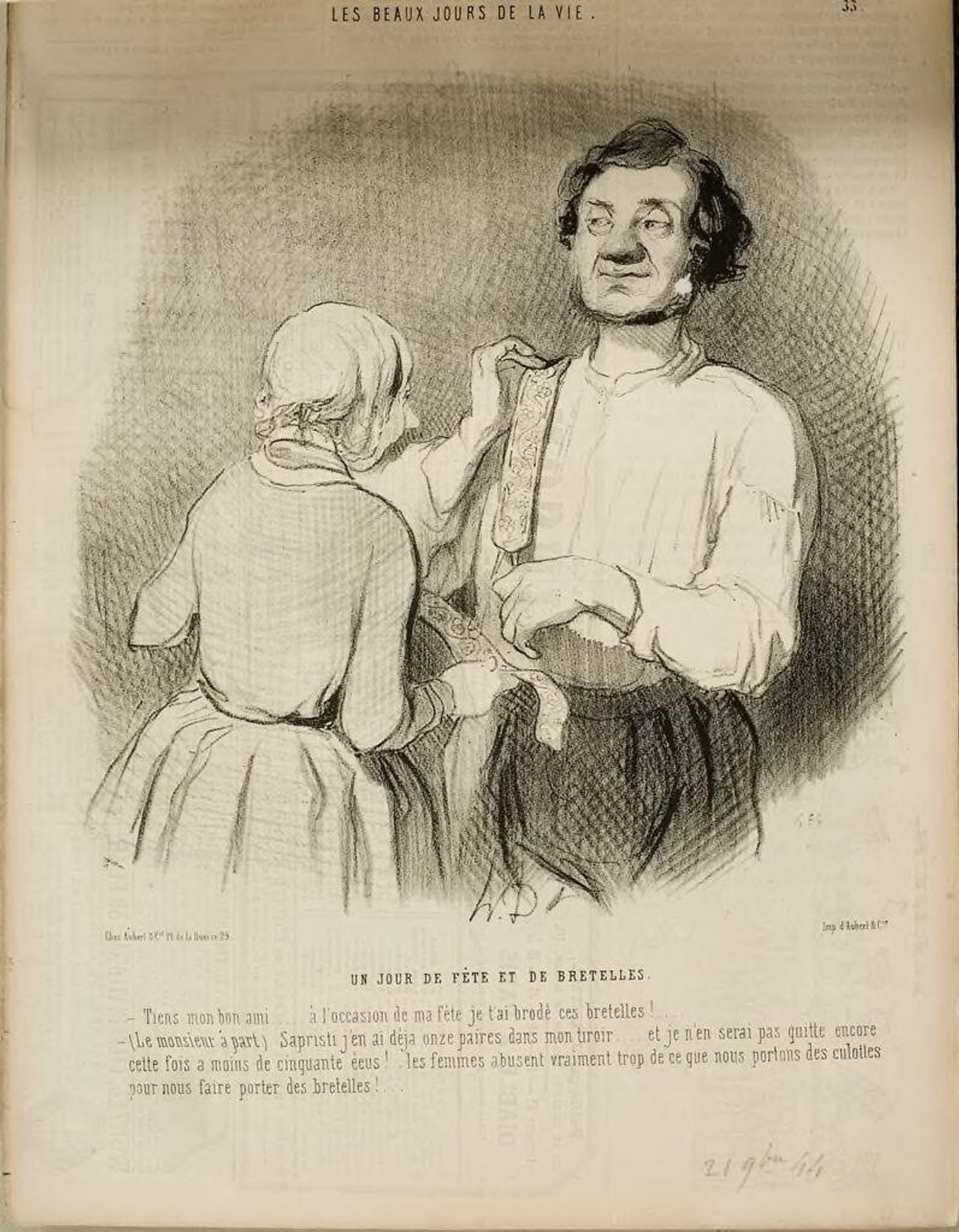 A Day of Celebration and Suspenders by Honoré Daumier
