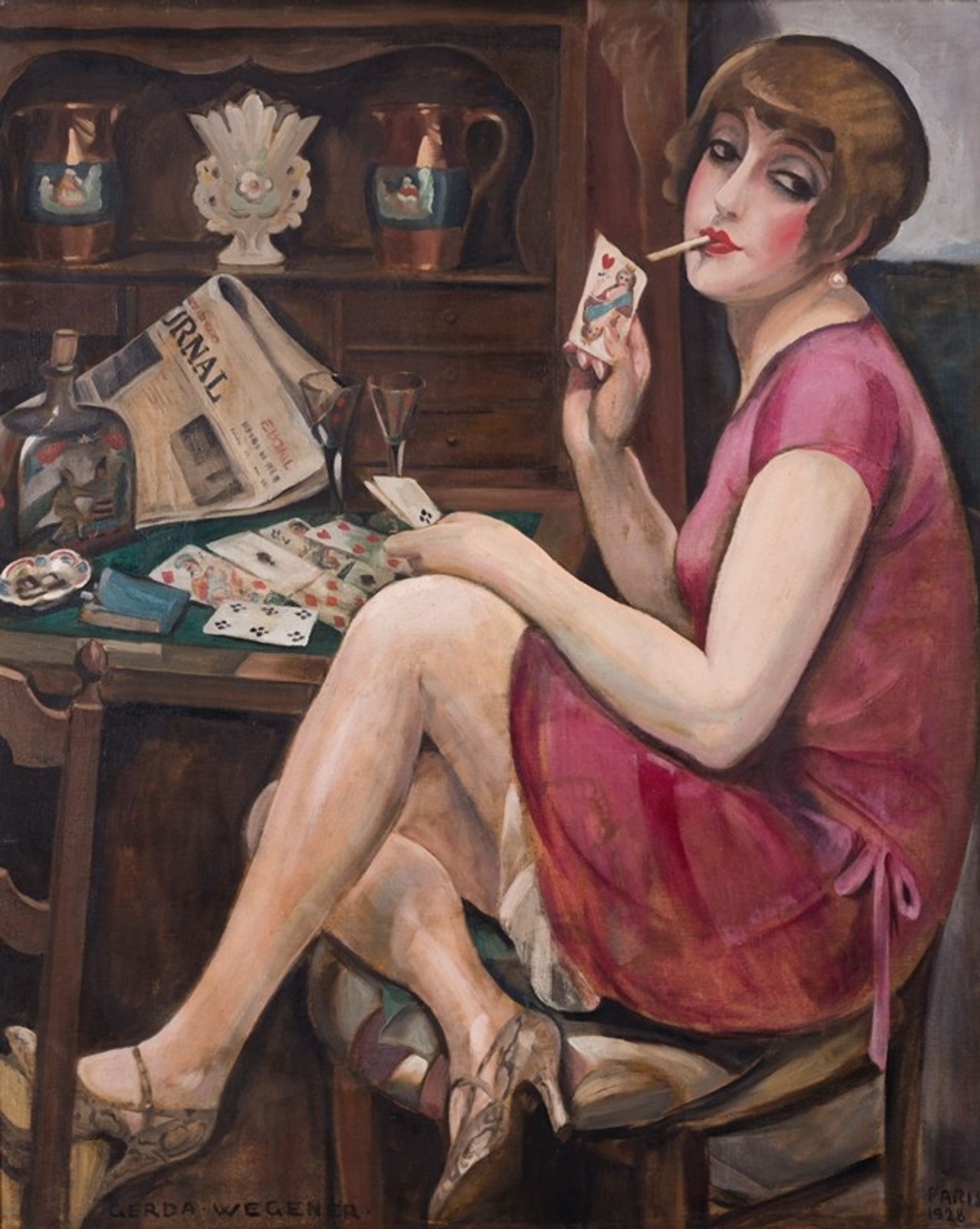 Queen of Hearts – Portrait of Lili by Gerda Wegener