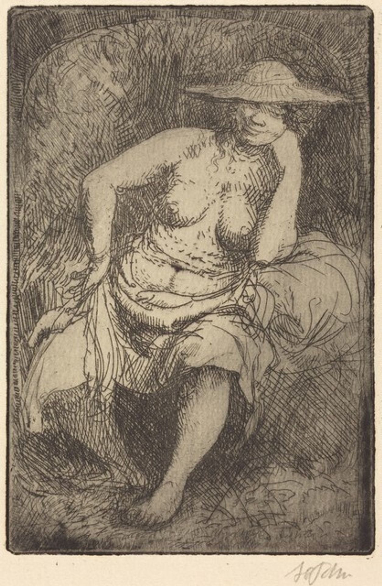 The Woman in the Arbour by Augustus John