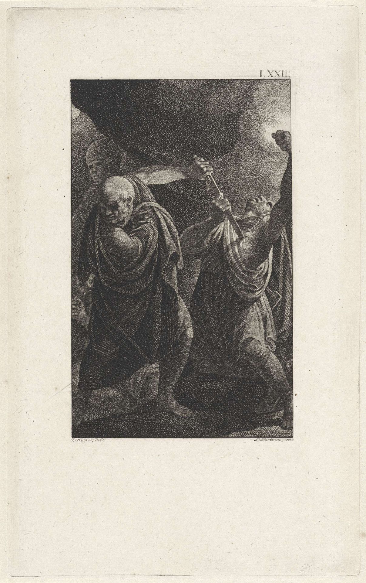 Dood van Marcus Junius Brutus by Ludwig Gottlieb Portman